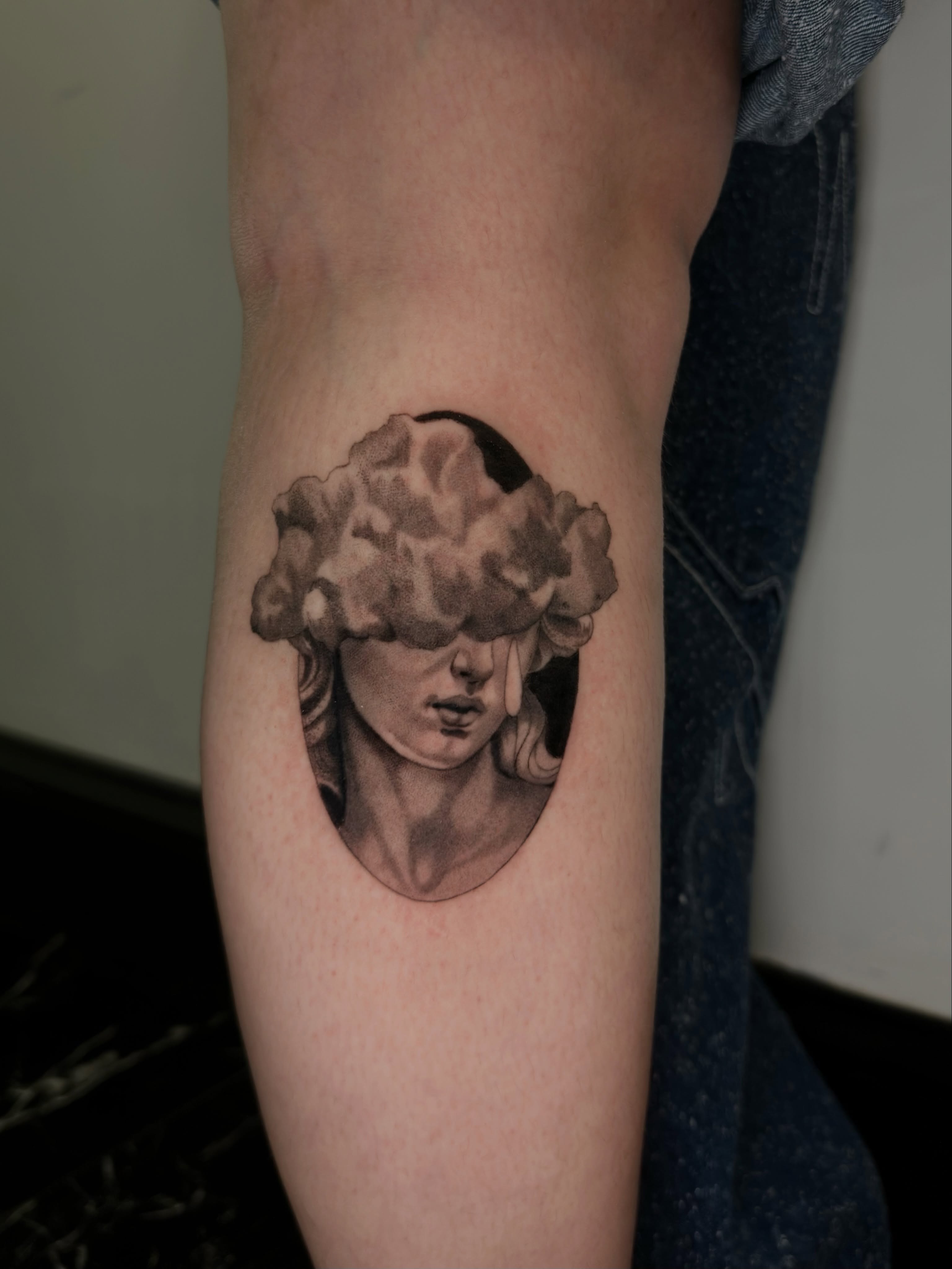 Cloud realism tattoo on the forearm by 𝘋𝘪𝘢𝘯𝘯𝘢