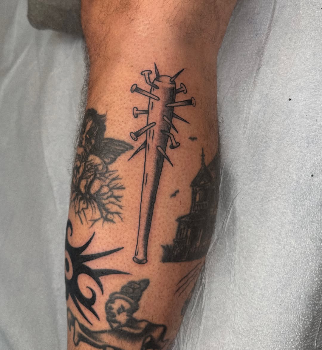 Tattoo by @baby__ugly — black_and_grey