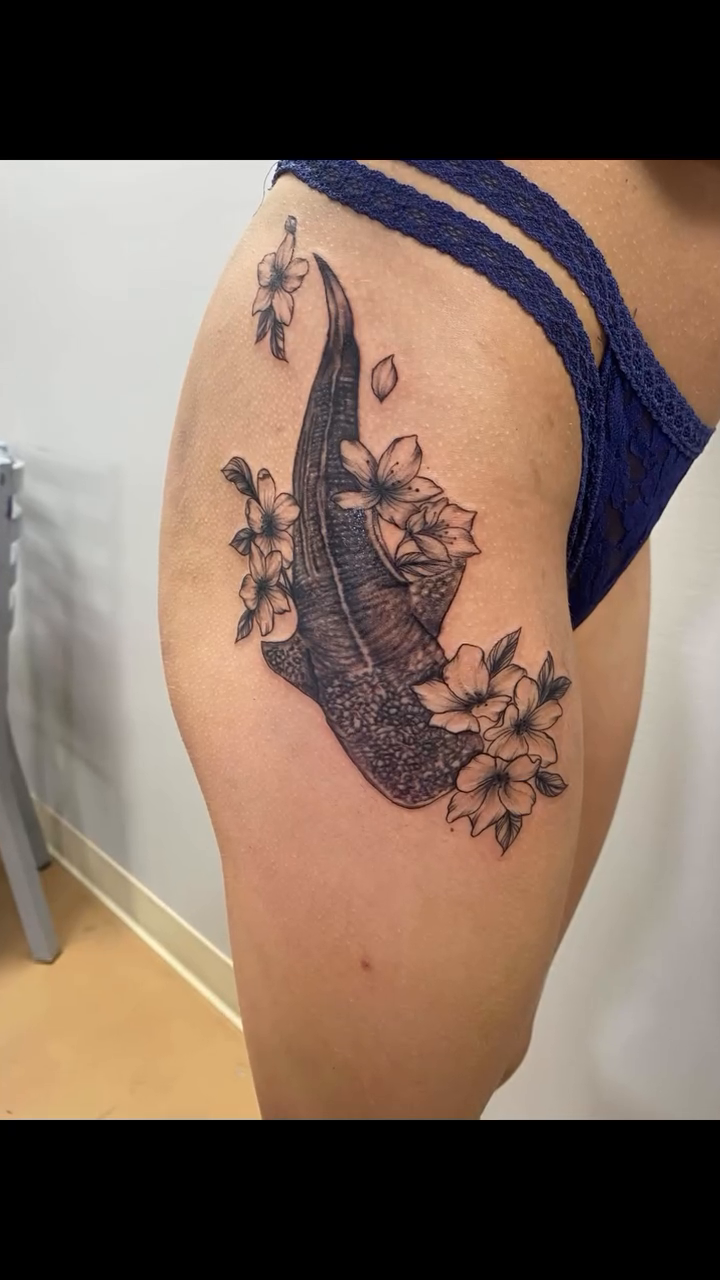 Tattoo by @turnuptulip — black_and_grey, realism