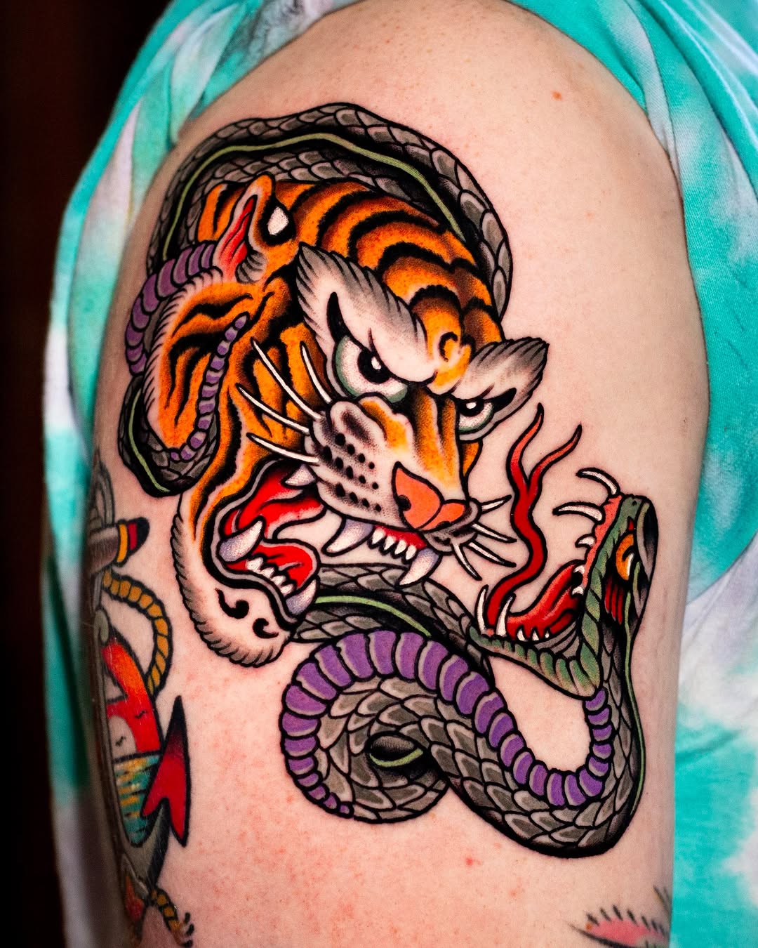 Tattoo by @miguelcomintattooer — american_traditional, neo_traditional