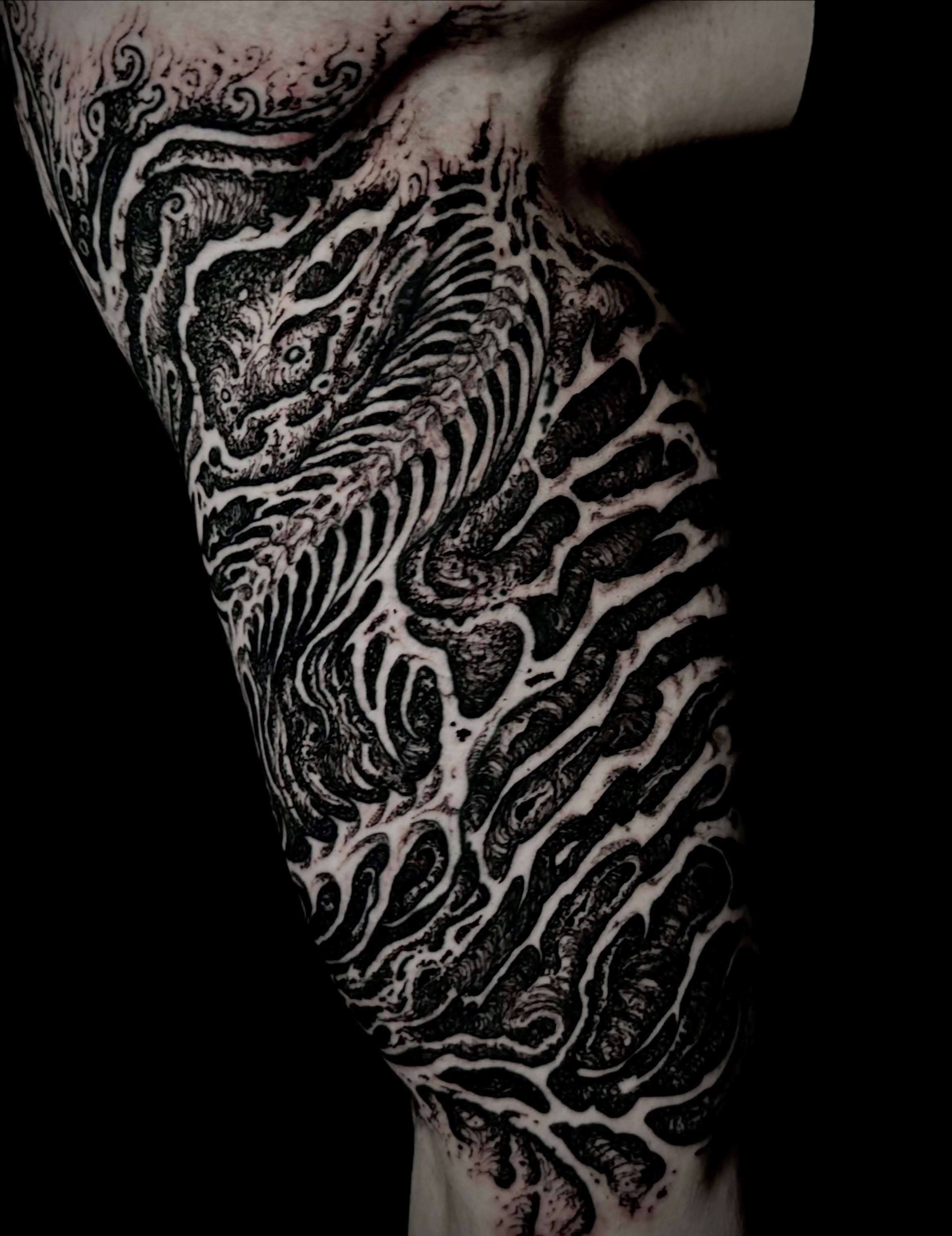 Tattoo by @crow_durany_art — dotwork, black_and_grey