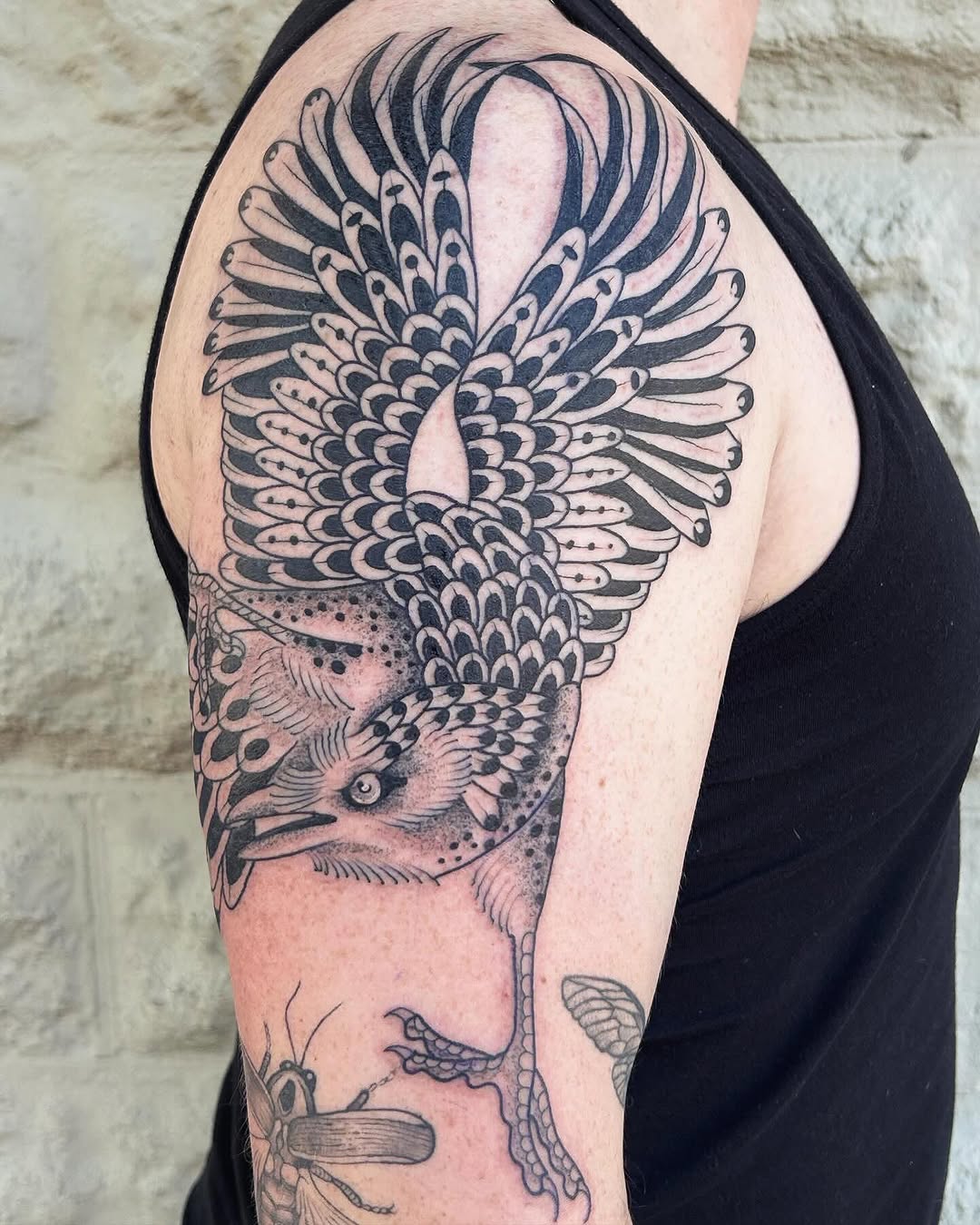 Tattoo by @eekpdx — black_and_grey, dotwork
