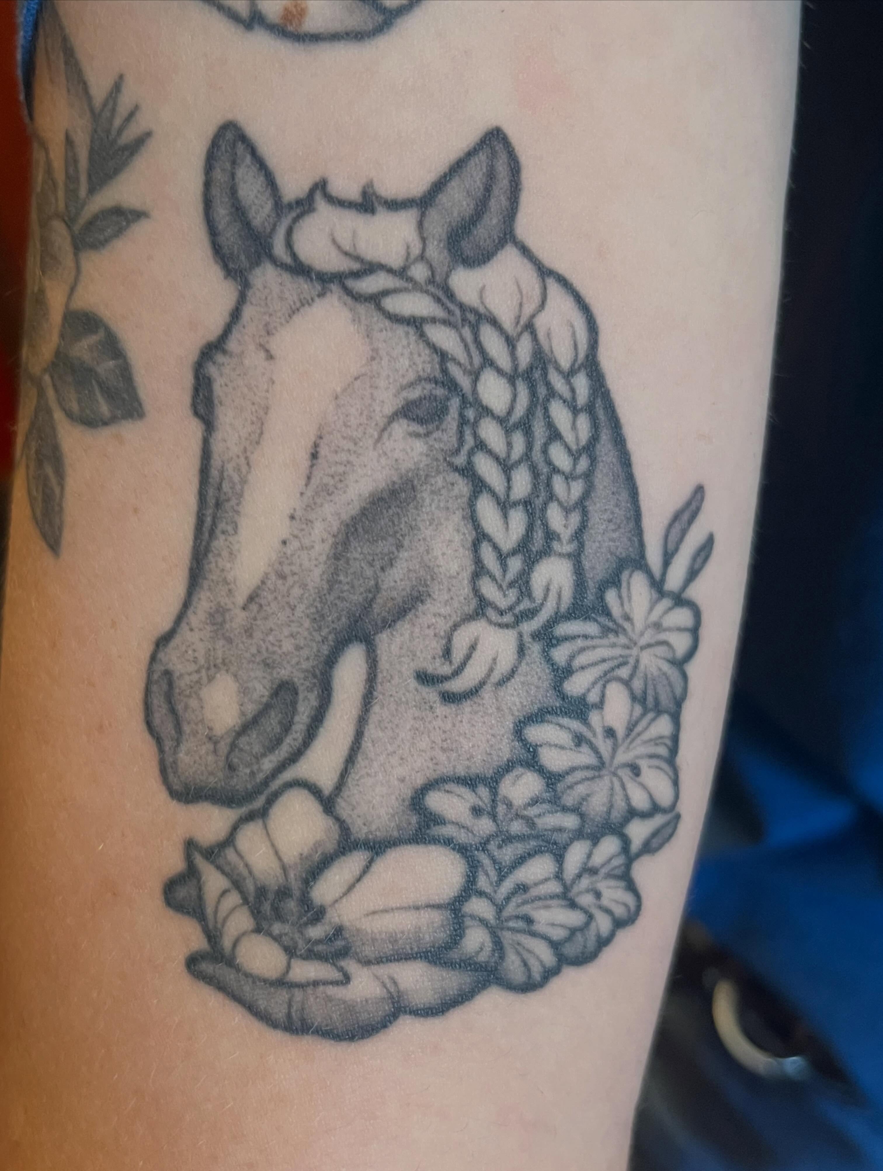 Tattoo by @audreywallacetattoo — dotwork, realism