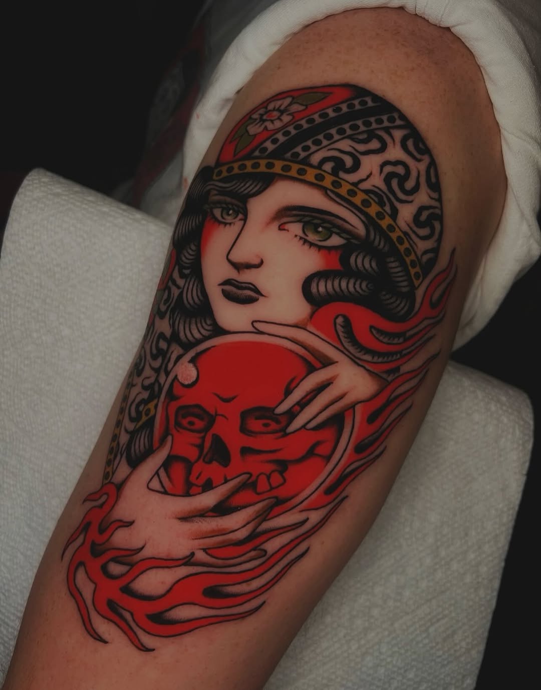 Tattoo by @haileytattooer — american_traditional, neo_traditional