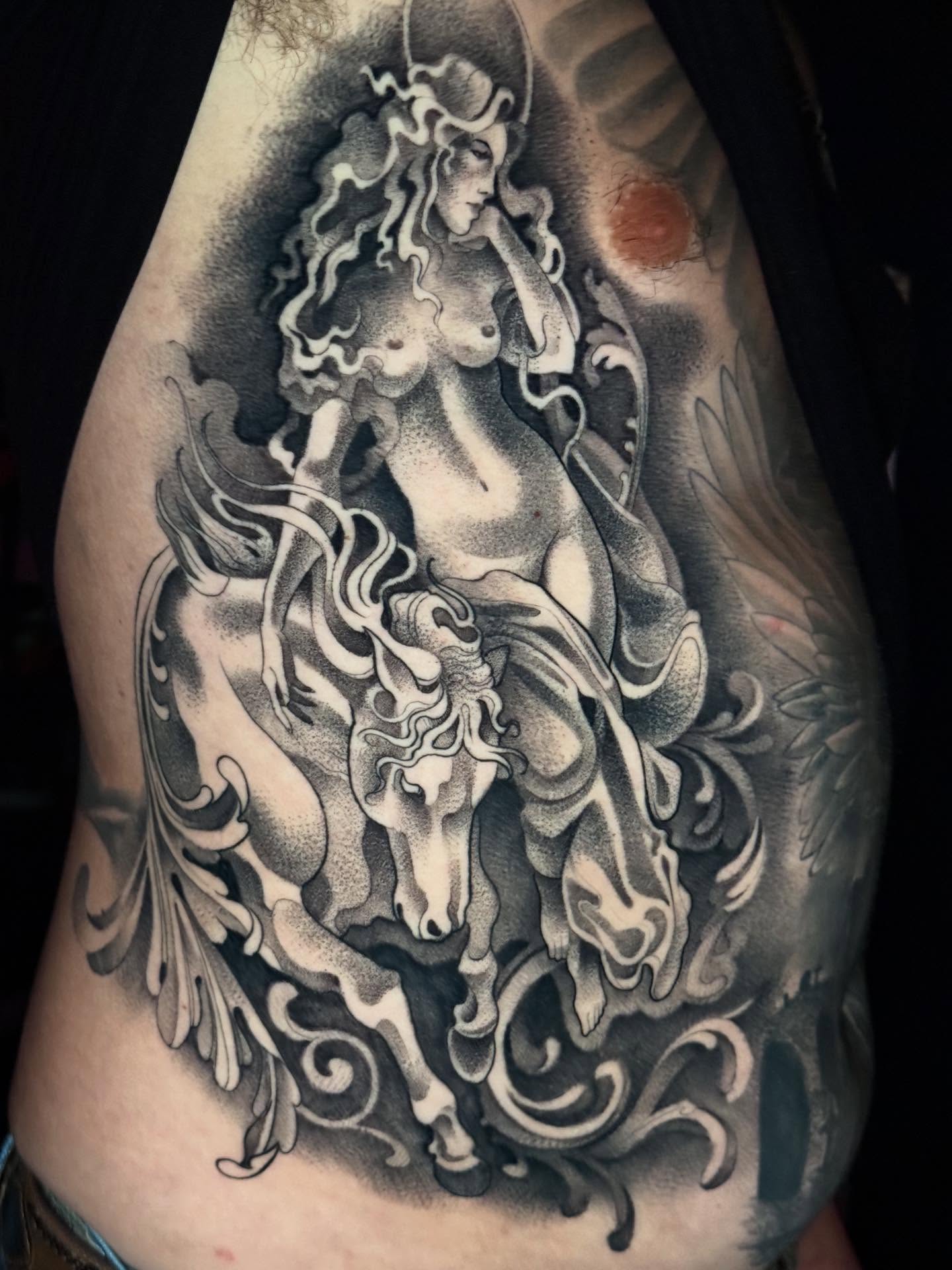 Tattoo by @mad_s_ink — black_and_grey, realism