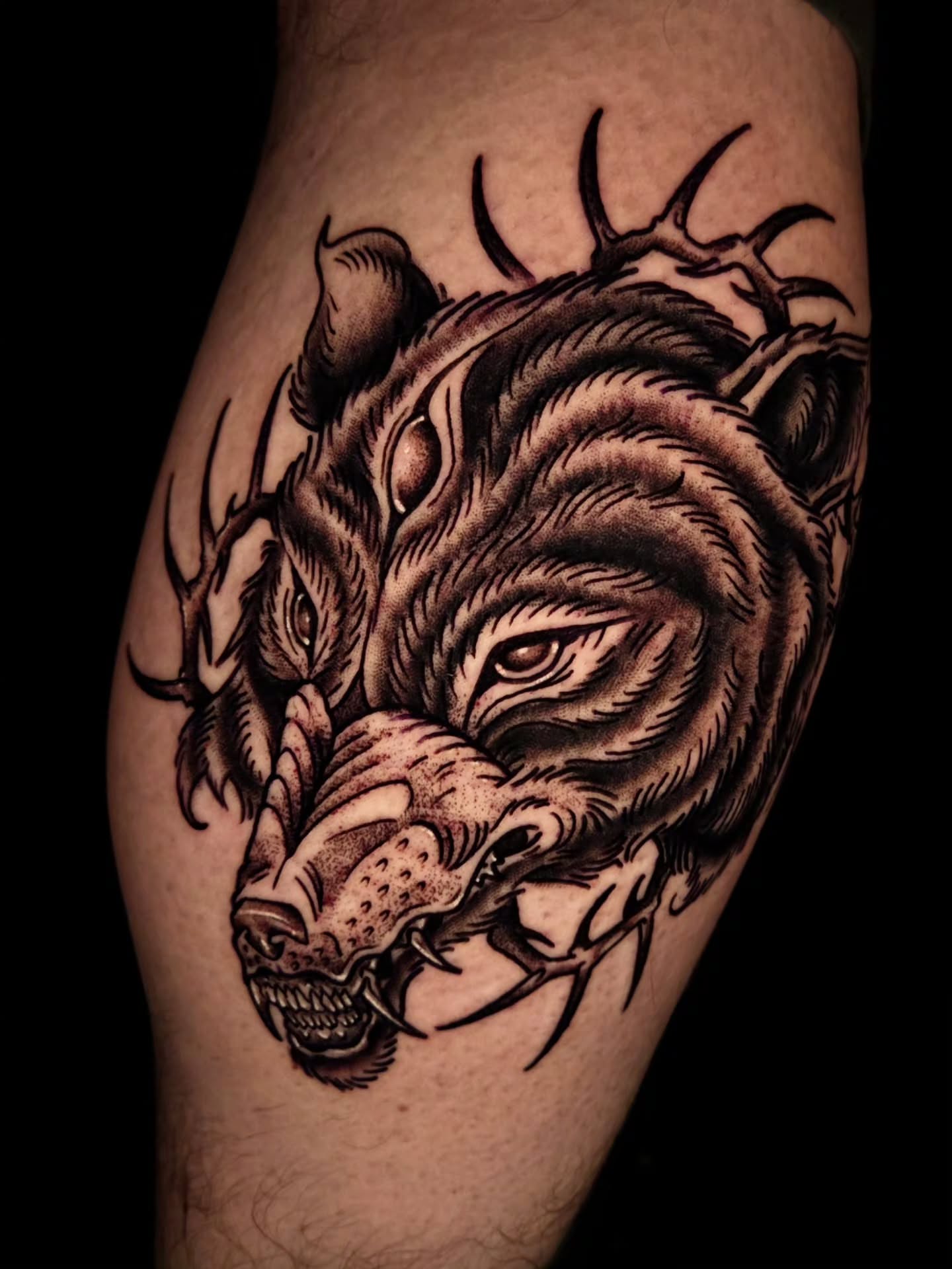 Tattoo by @iankisertattoo — black_and_grey