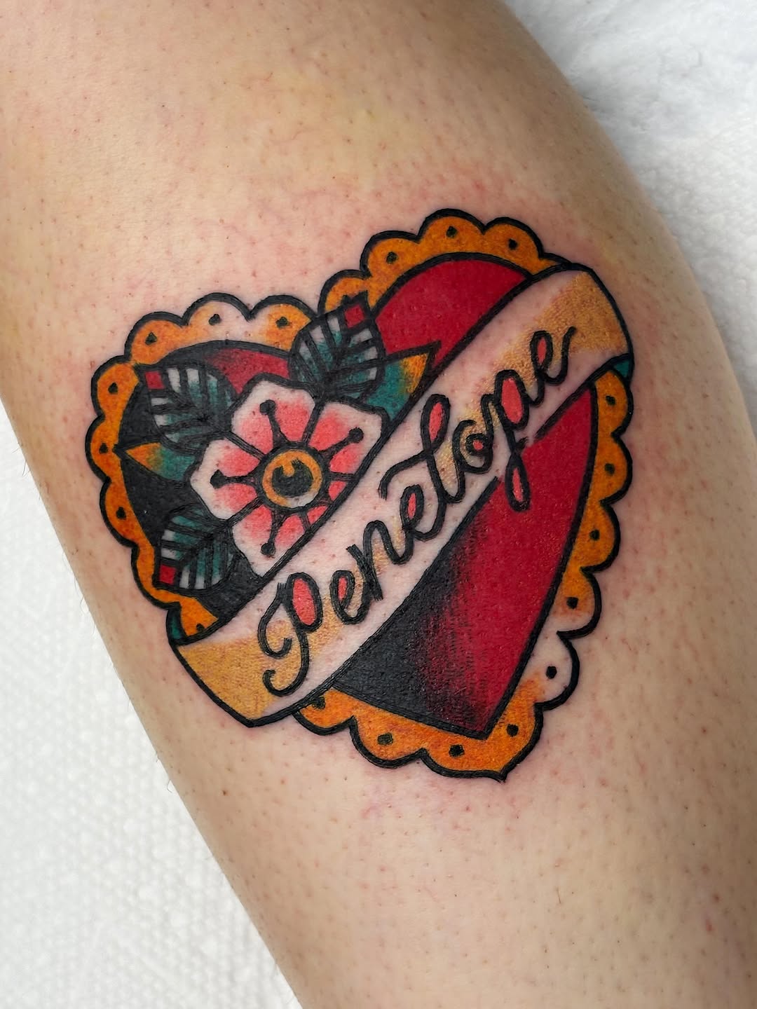 Tattoo by @dakotaherman — american_traditional, lettering_script