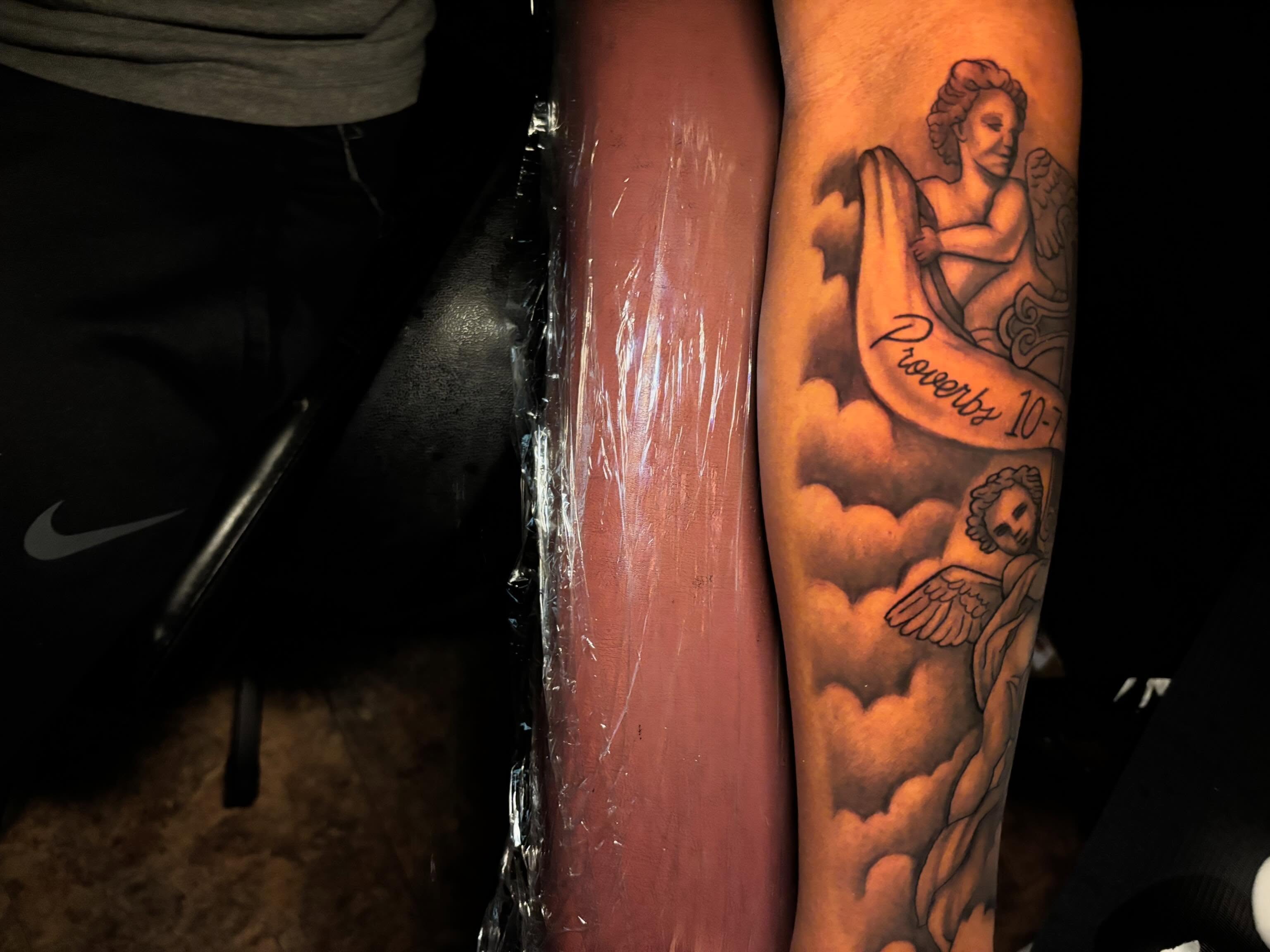 Tattoo by @inkys_ink — black_and_grey