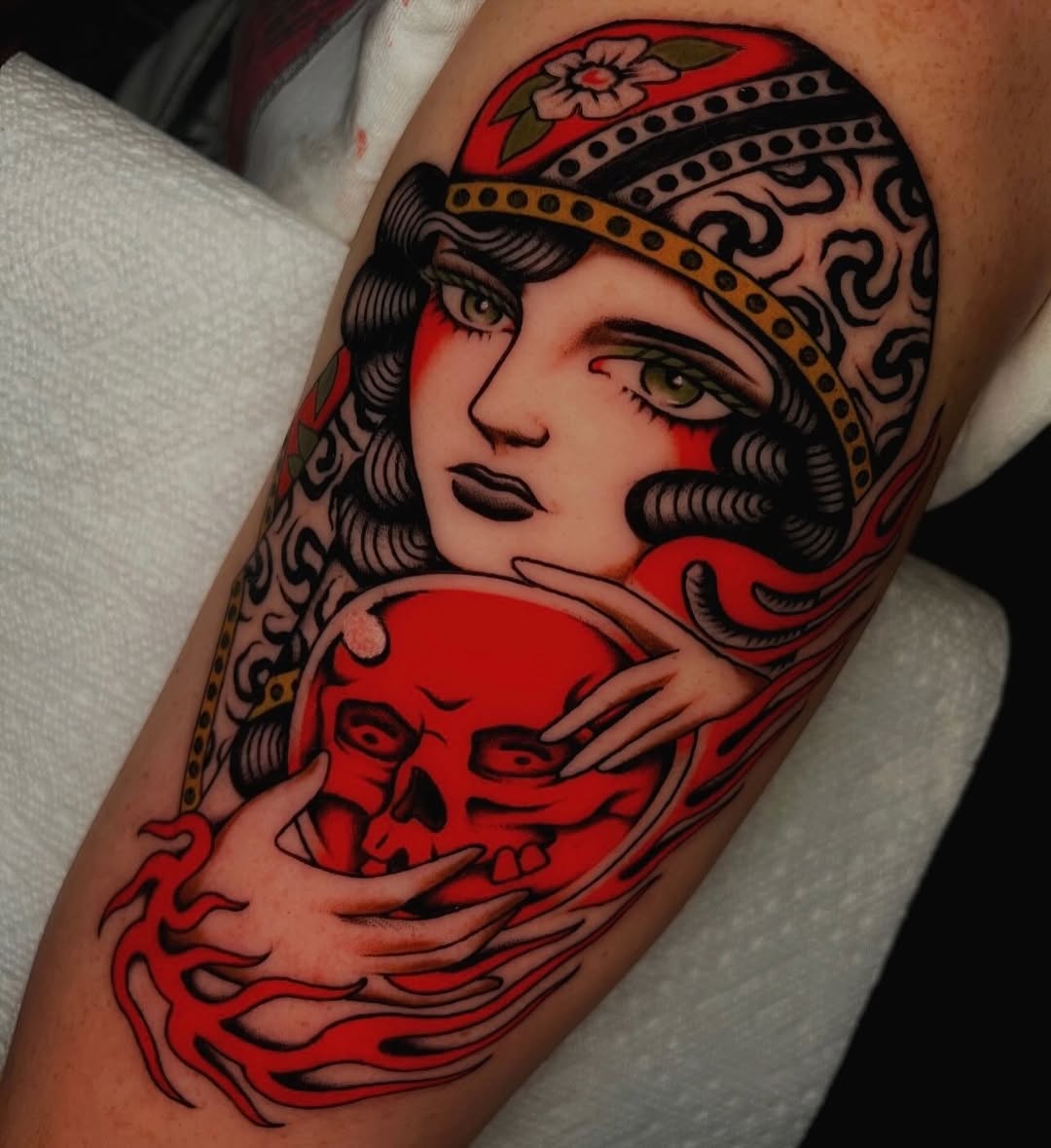 Tattoo by @haileytattooer — american_traditional, neo_traditional