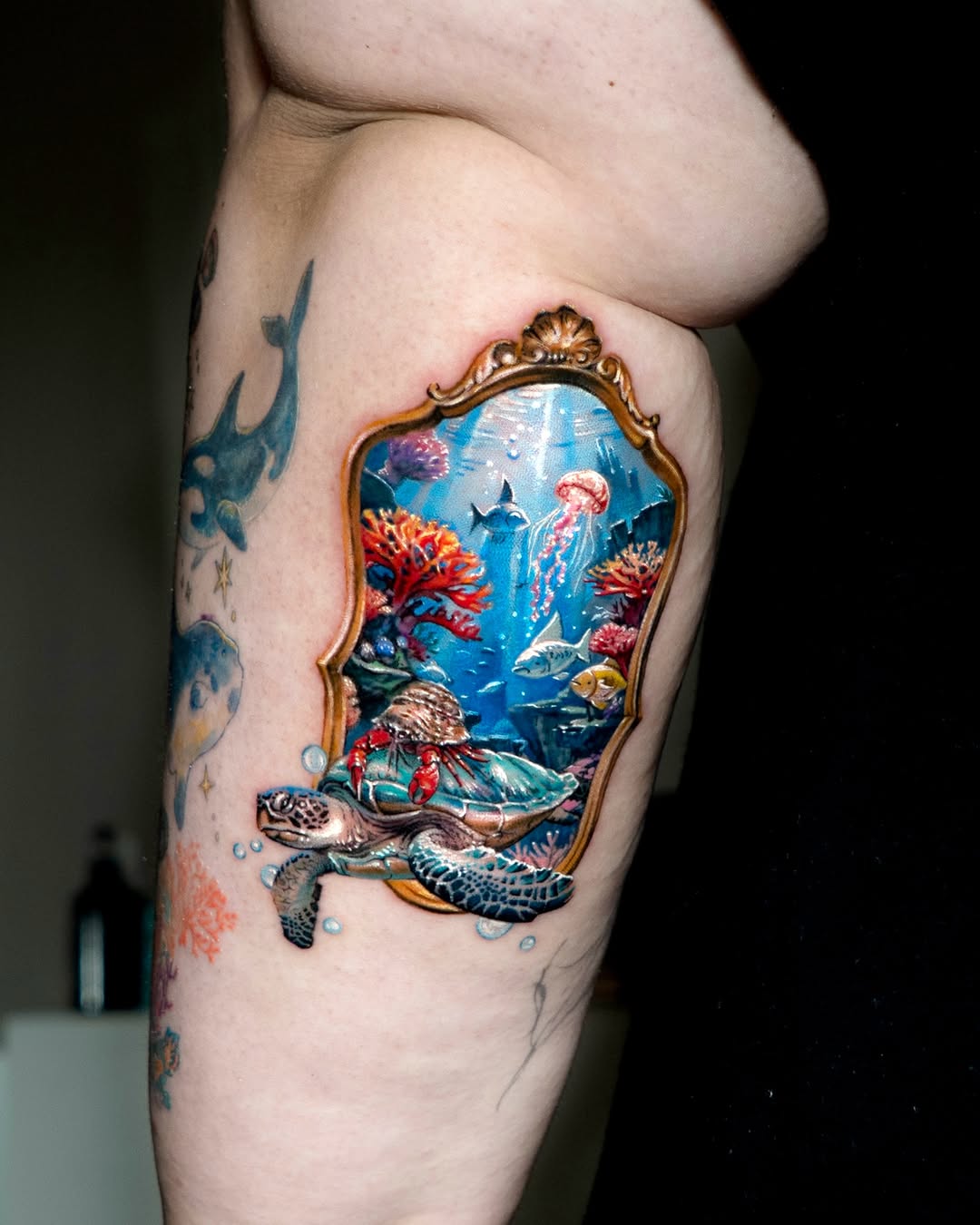 Watercolor tattoo on the forearm by Tattooist HARRY COLOR