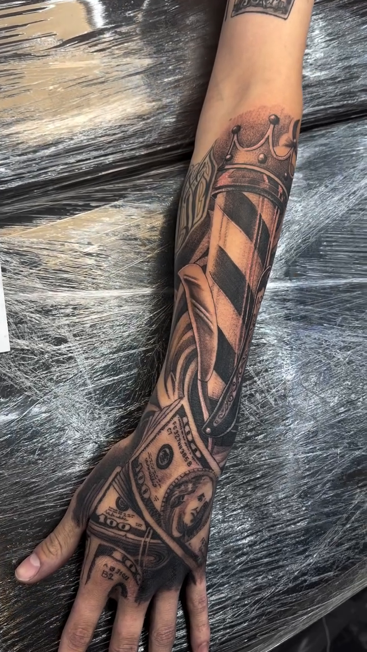 Tattoo by @marky_chavez โ black_and_grey, realism