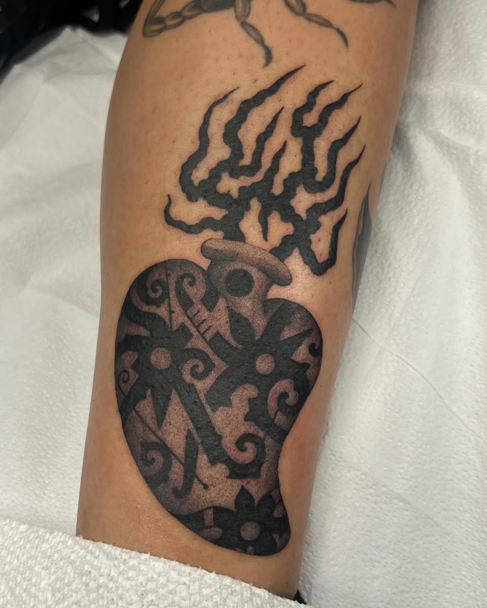 Tattoo by @maplestattoo — blackwork, ornamental