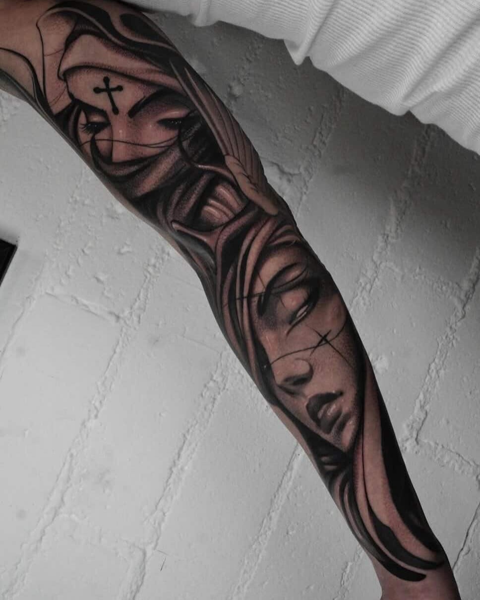 Tattoo by @tattoosbyale_ — black_and_grey, realism