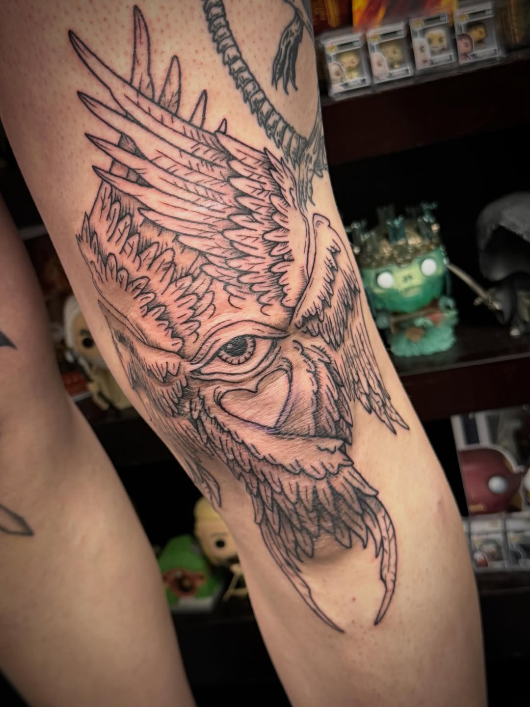 Tattoo by @ladystarktattoos — black_and_grey, realism