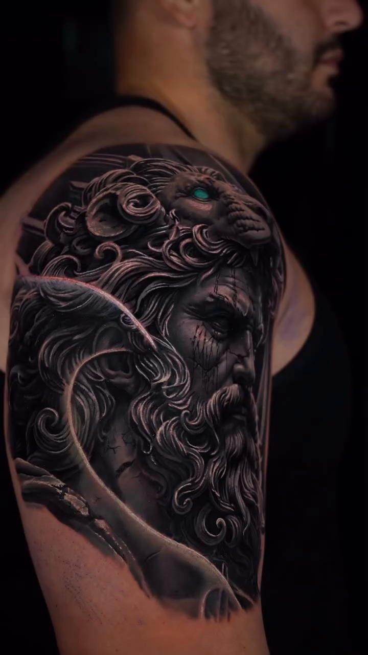 Tattoo by @luisbravotattoo — realism, black_and_grey