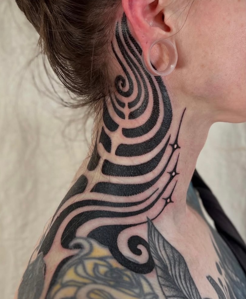 Tattoo by @katnoirink — blackwork, ornamental