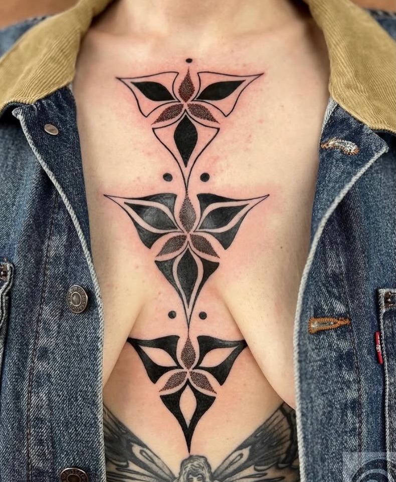 Tattoo by @katnoirink — geometric, dotwork