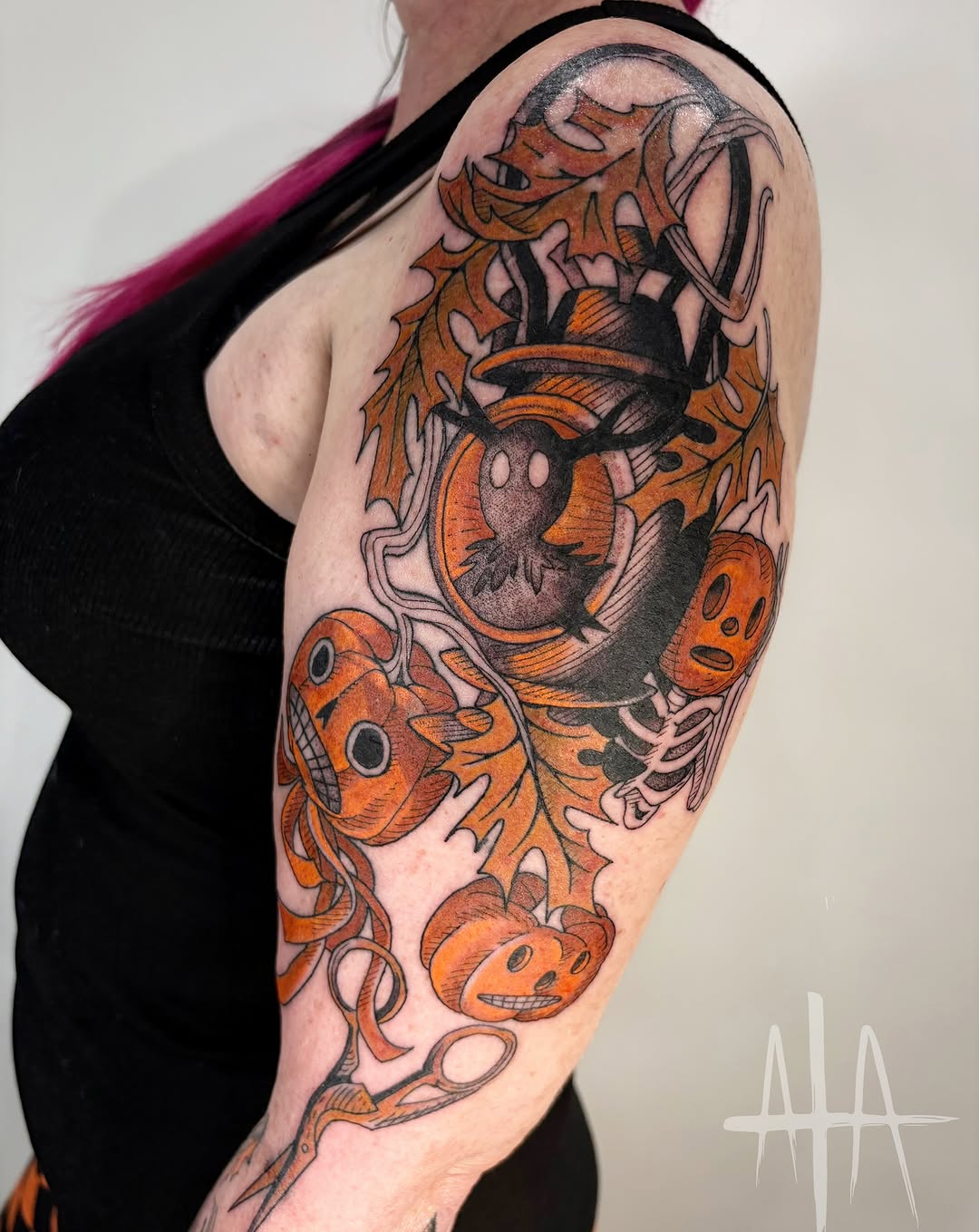 Tattoo by @aaronaddamstattoo — american_traditional, dotwork