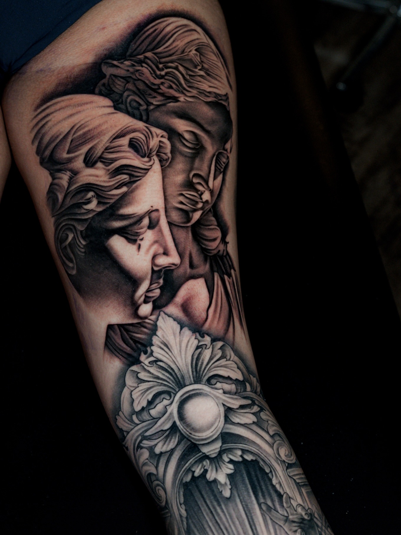 Tattoo by @tattooray — realism, black_and_grey