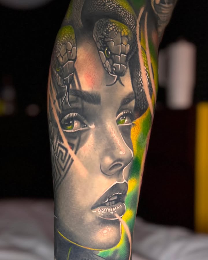 Tattoo by @jovastattoo โ realism, black_and_grey