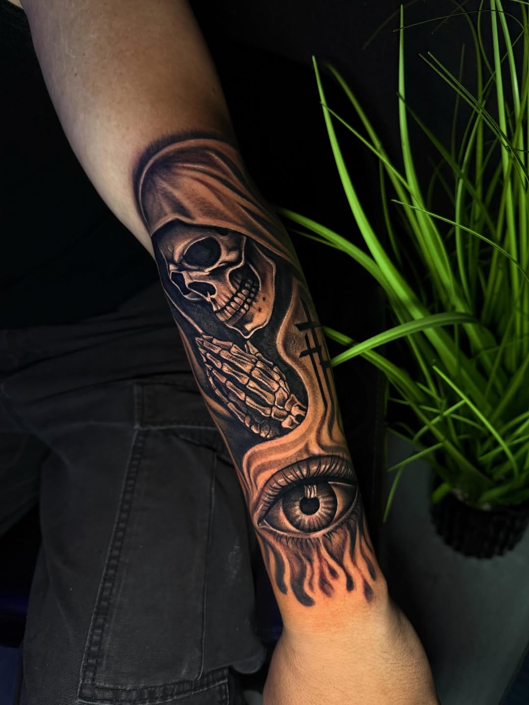 Tattoo by @rainofinktattoos — realism, black_and_grey
