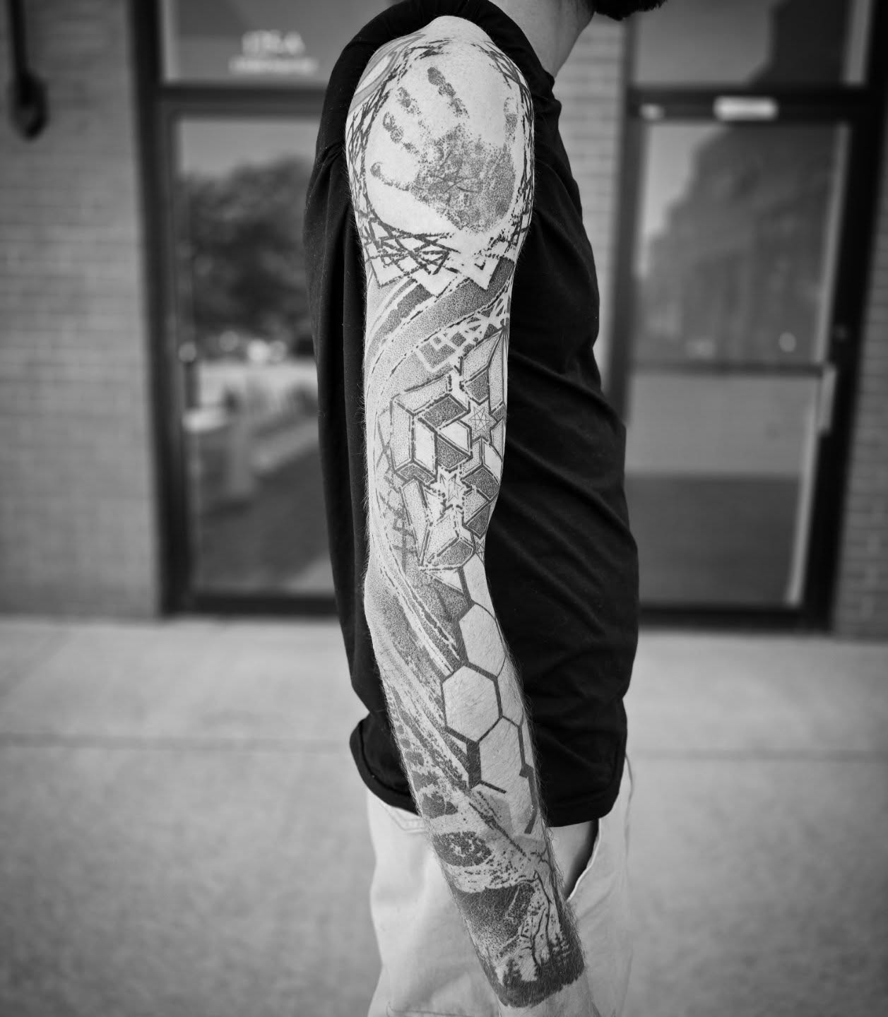 Tattoo by @aaronistattoo — geometric