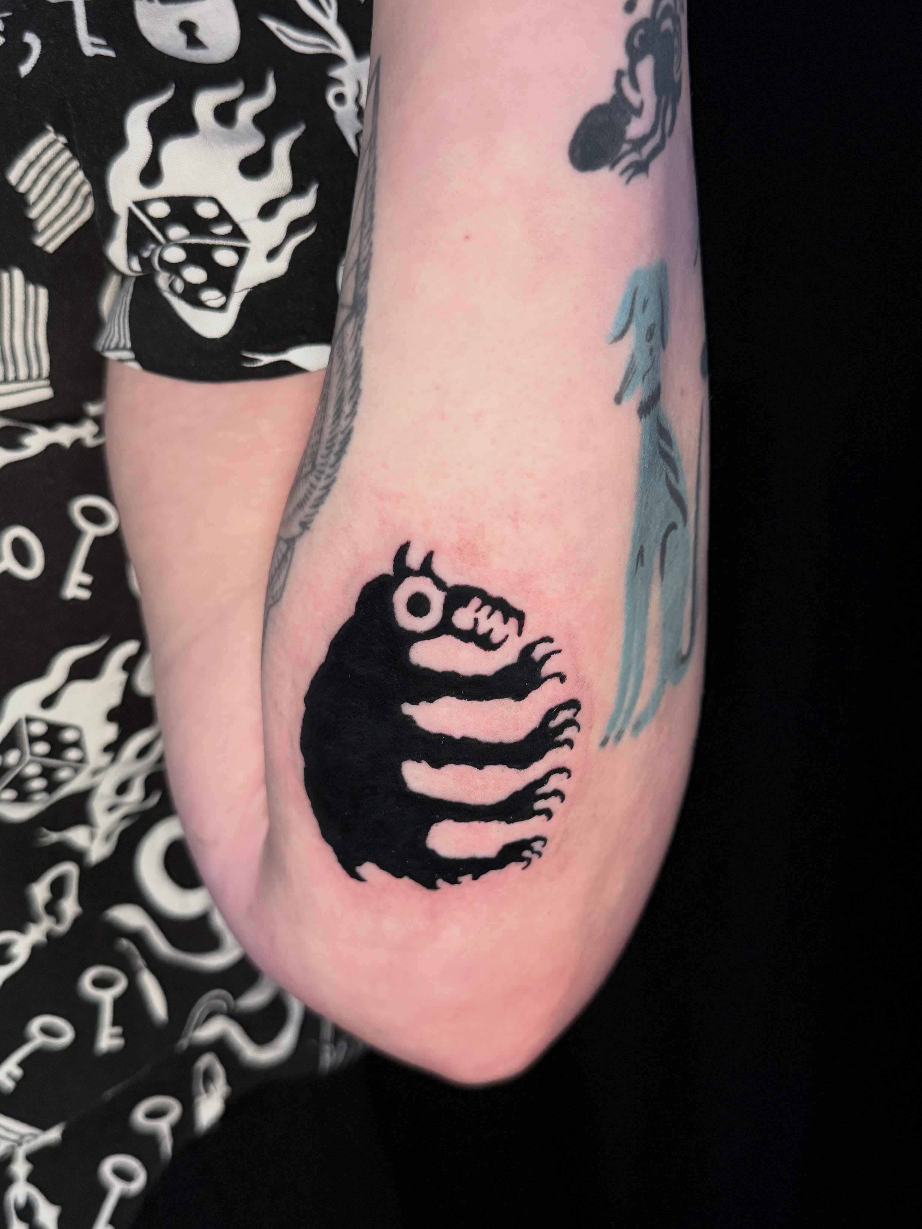 Tattoo by @hexcellenta — black_and_grey