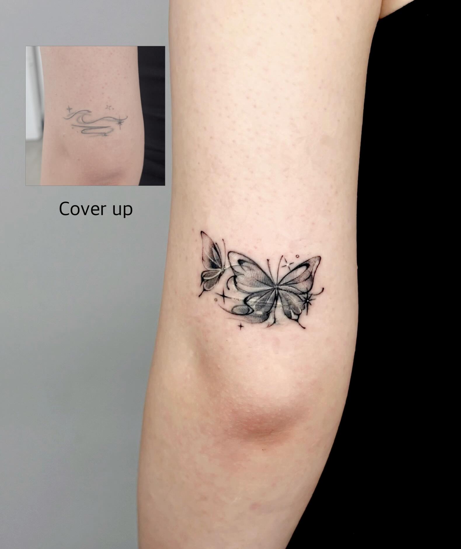 Tattoo by @nyangwol_tattoo — black_and_grey