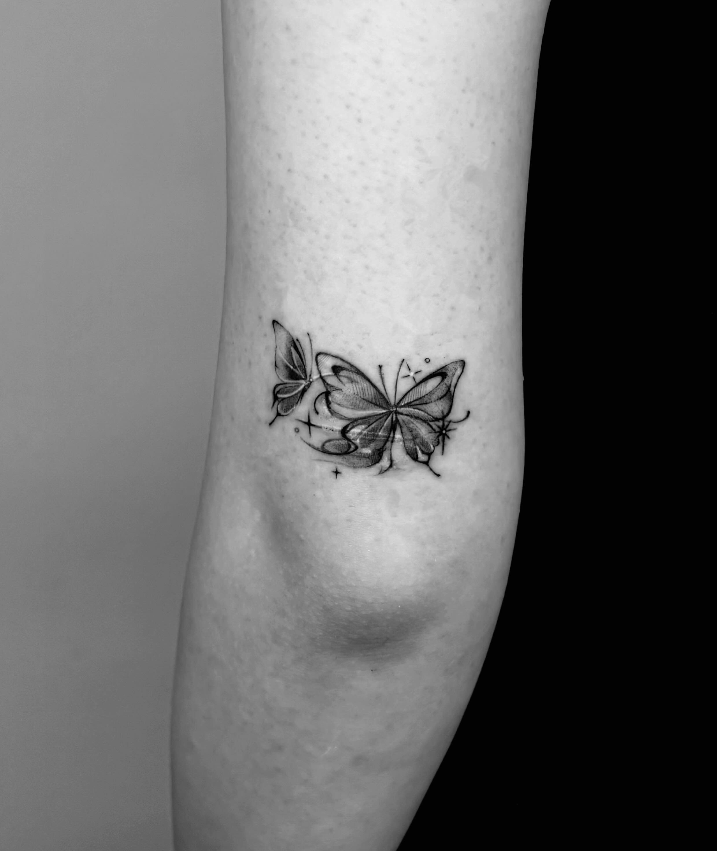 Tattoo by @nyangwol_tattoo — black_and_grey