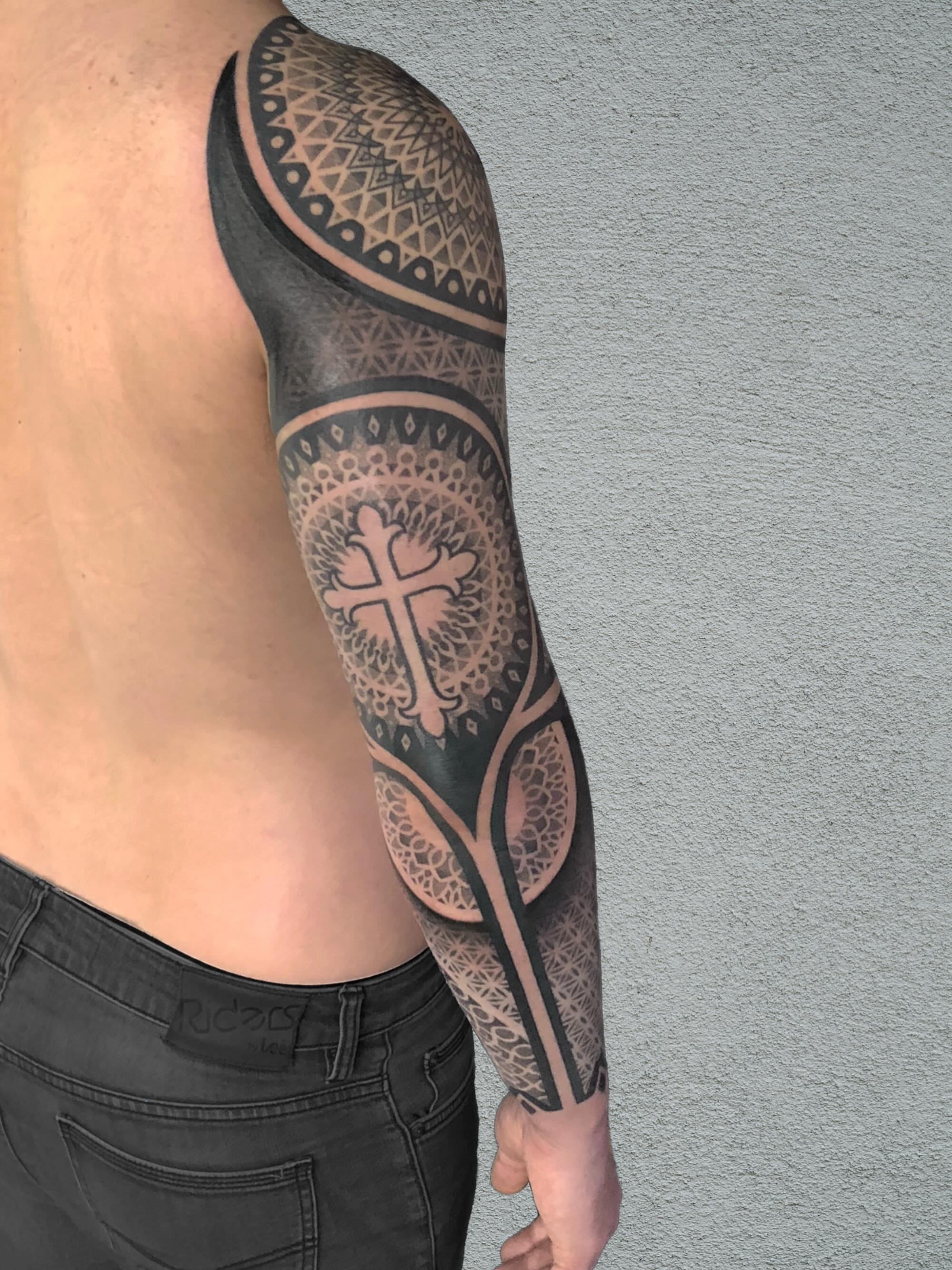 Tattoo by @setharcane — geometric, black_and_grey