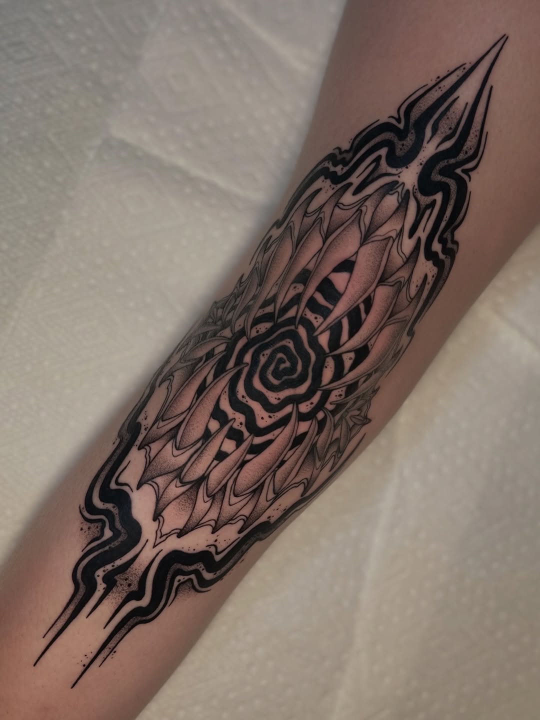 Tattoo by @ghost_art_tattoos — blackwork, geometric
