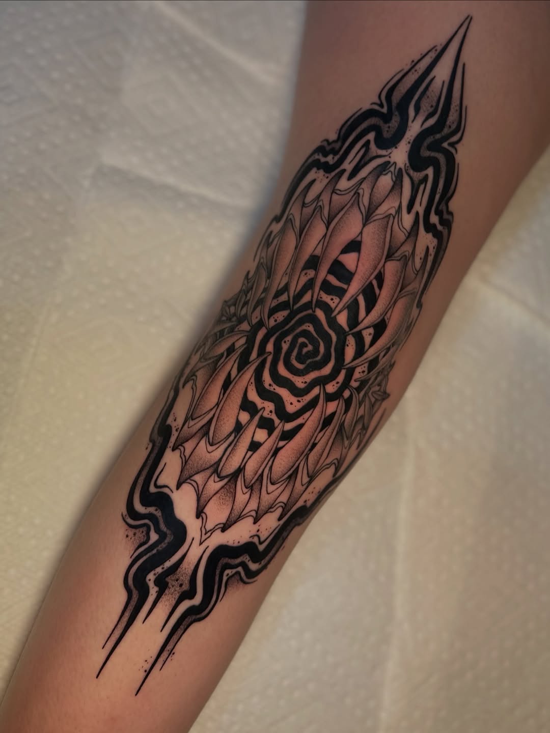 Tattoo by @ghost_art_tattoos — blackwork, geometric