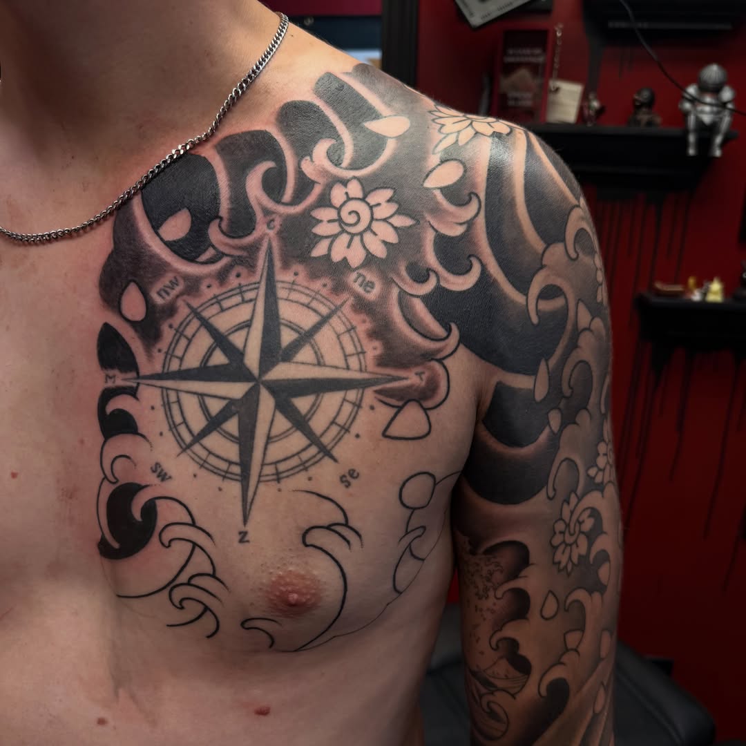 Tattoo by @taintidtats — black_and_grey