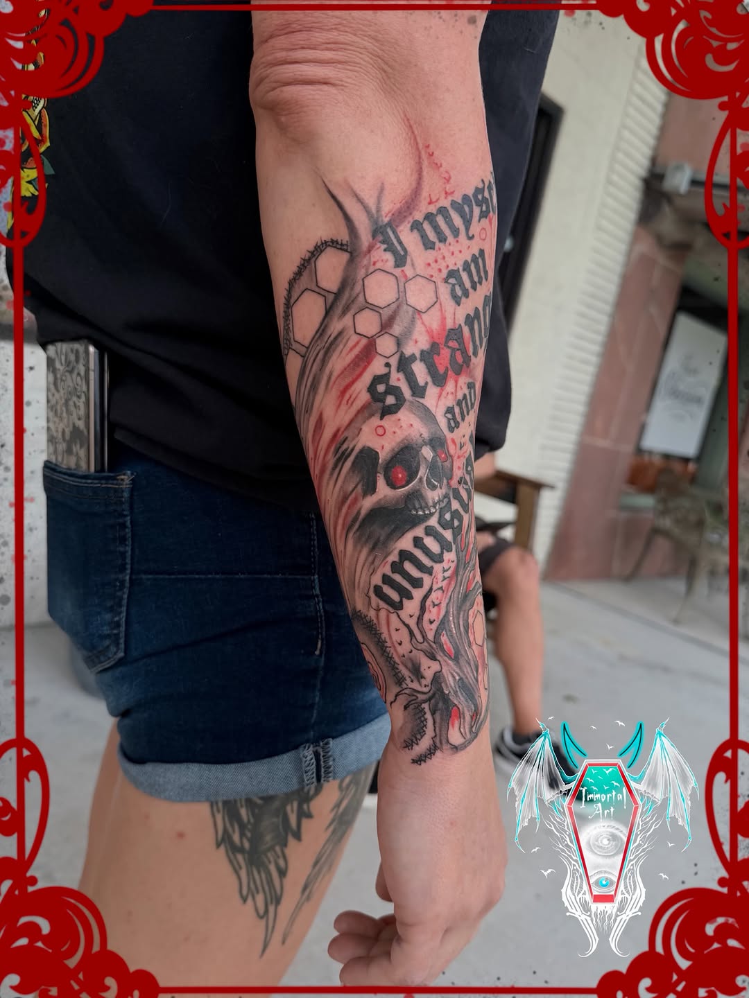 Tattoo by @immortal_tattoos96 — trash_polka, lettering_script