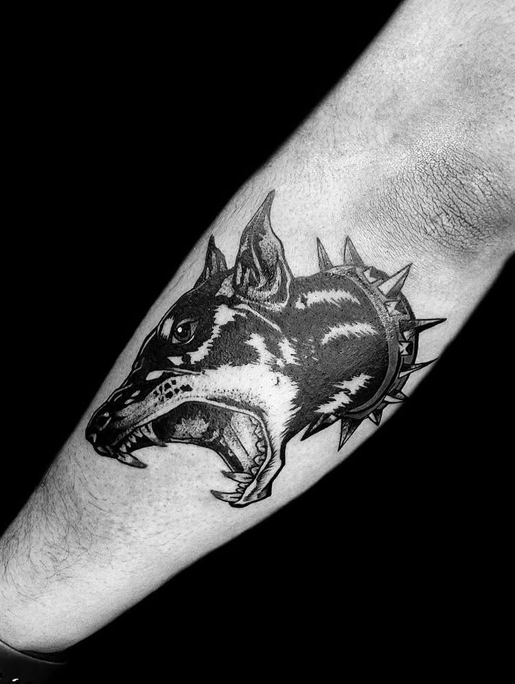 Wolf head realism tattoo on the forearm by Ash Nicole Painterly, San Diego, California