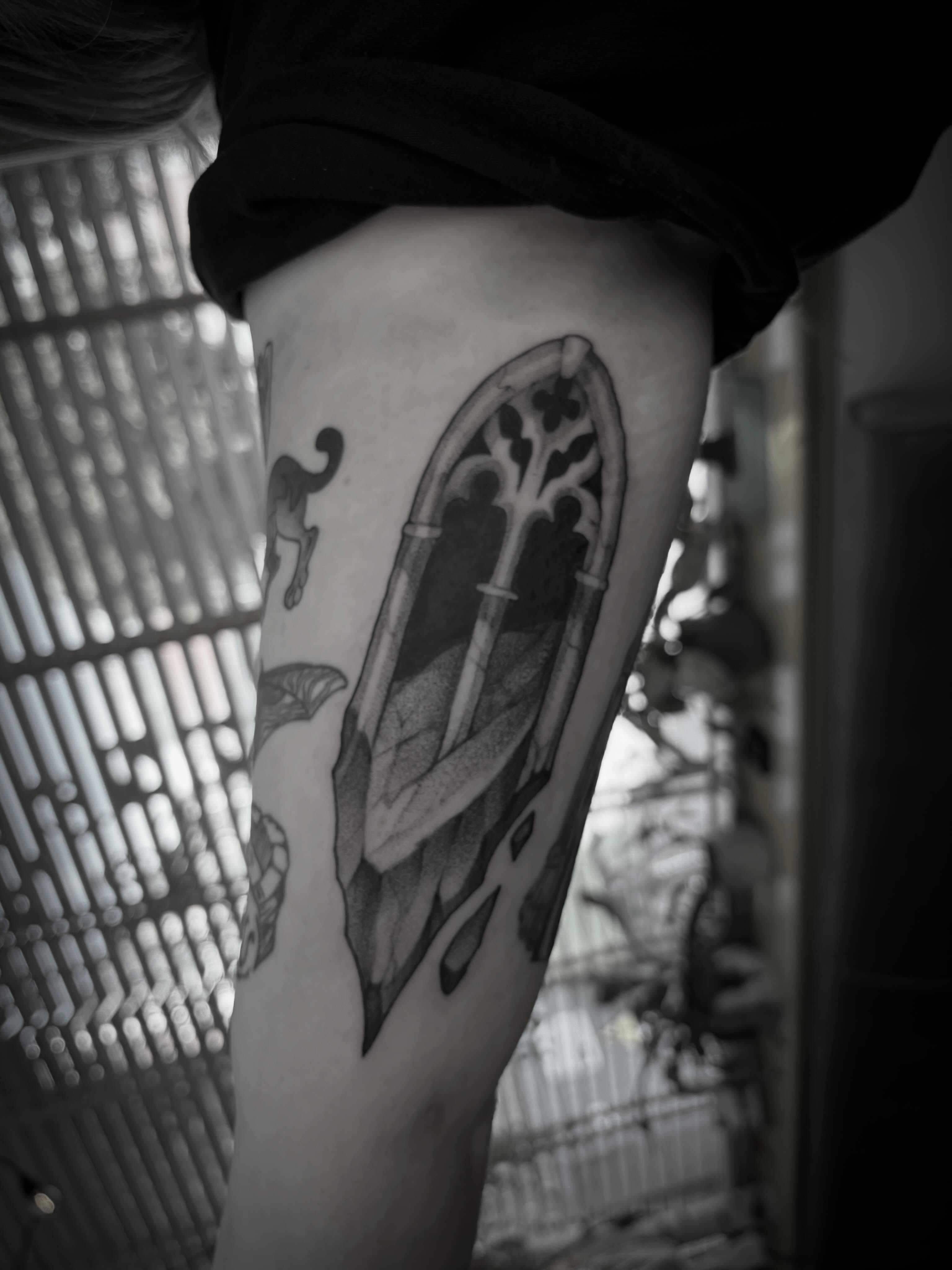 Tattoo by @seanbaldwintattoos — black_and_grey