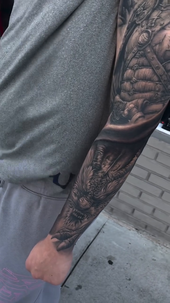 Tattoo by @kiefer_ink — japanese_irezumi, black_and_grey