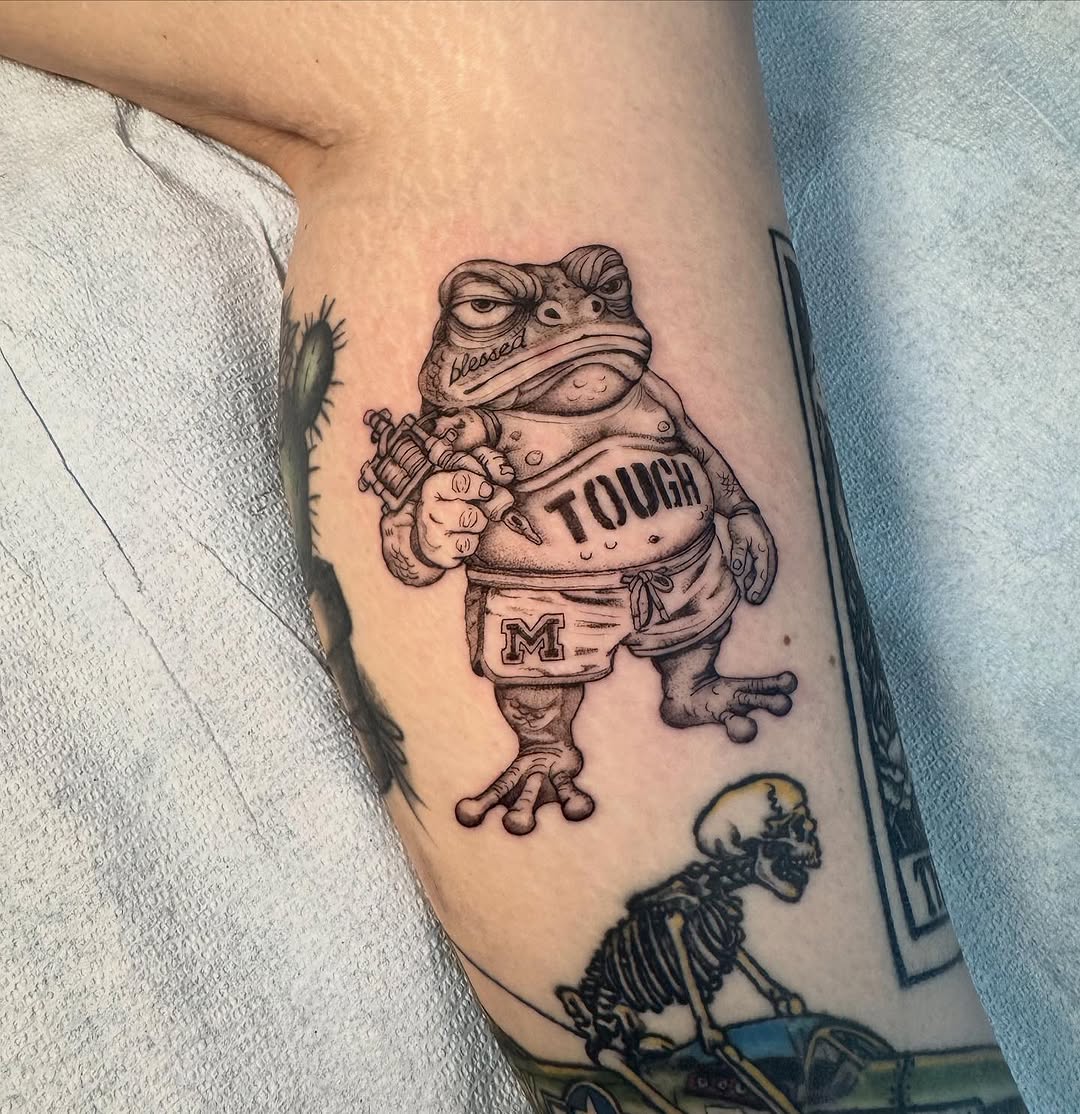 Tattoo by @noonchi_tattoos — chicano, black_and_grey
