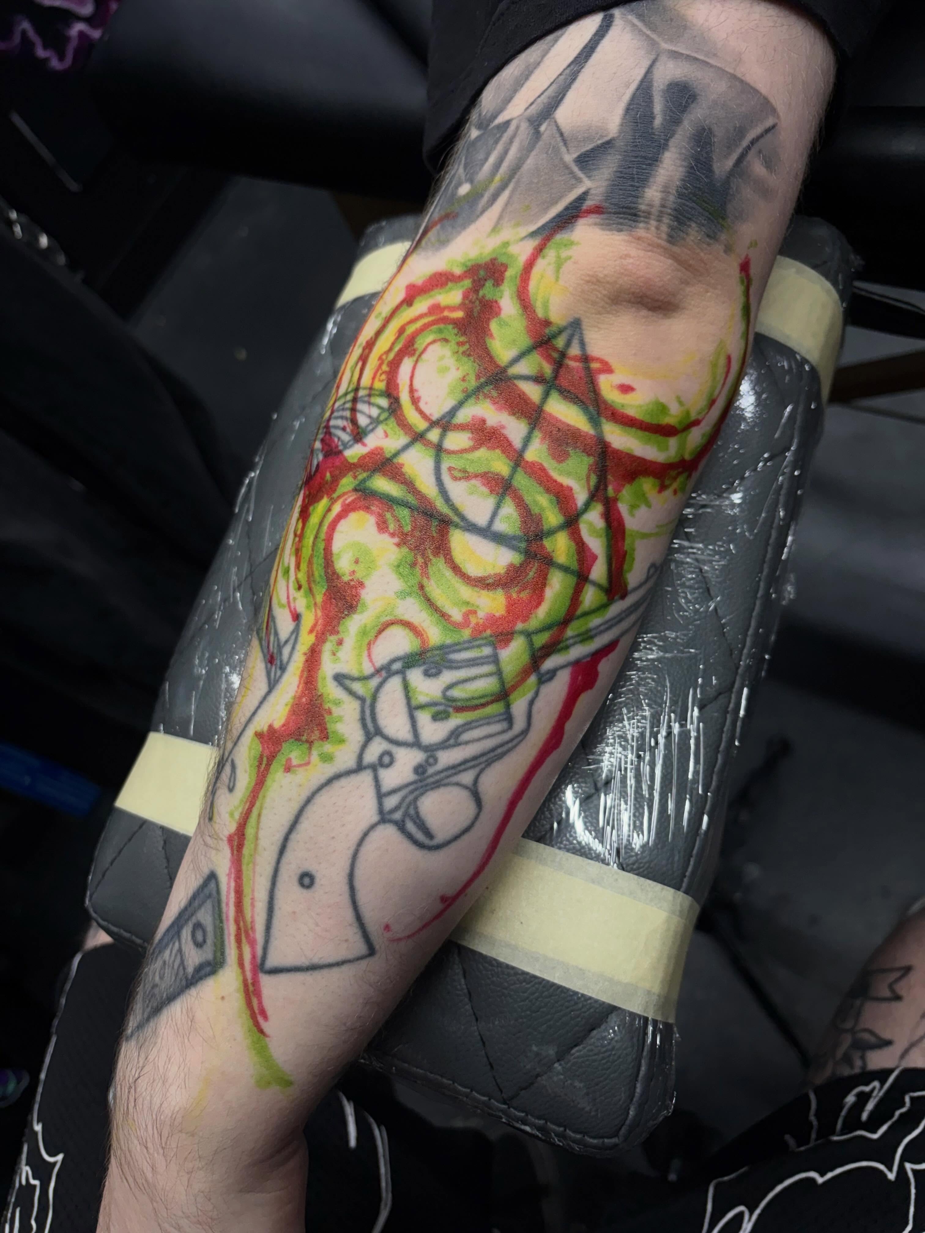 Tattoo by @8jinx9 — new_school, geometric