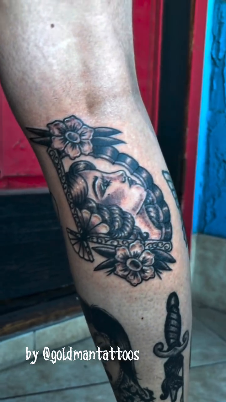 Tattoo by @goldmantattoos — american_traditional, black_and_grey