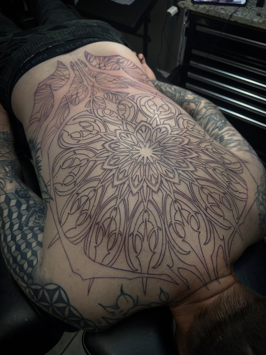 Tattoo by @severeink — geometric, ornamental