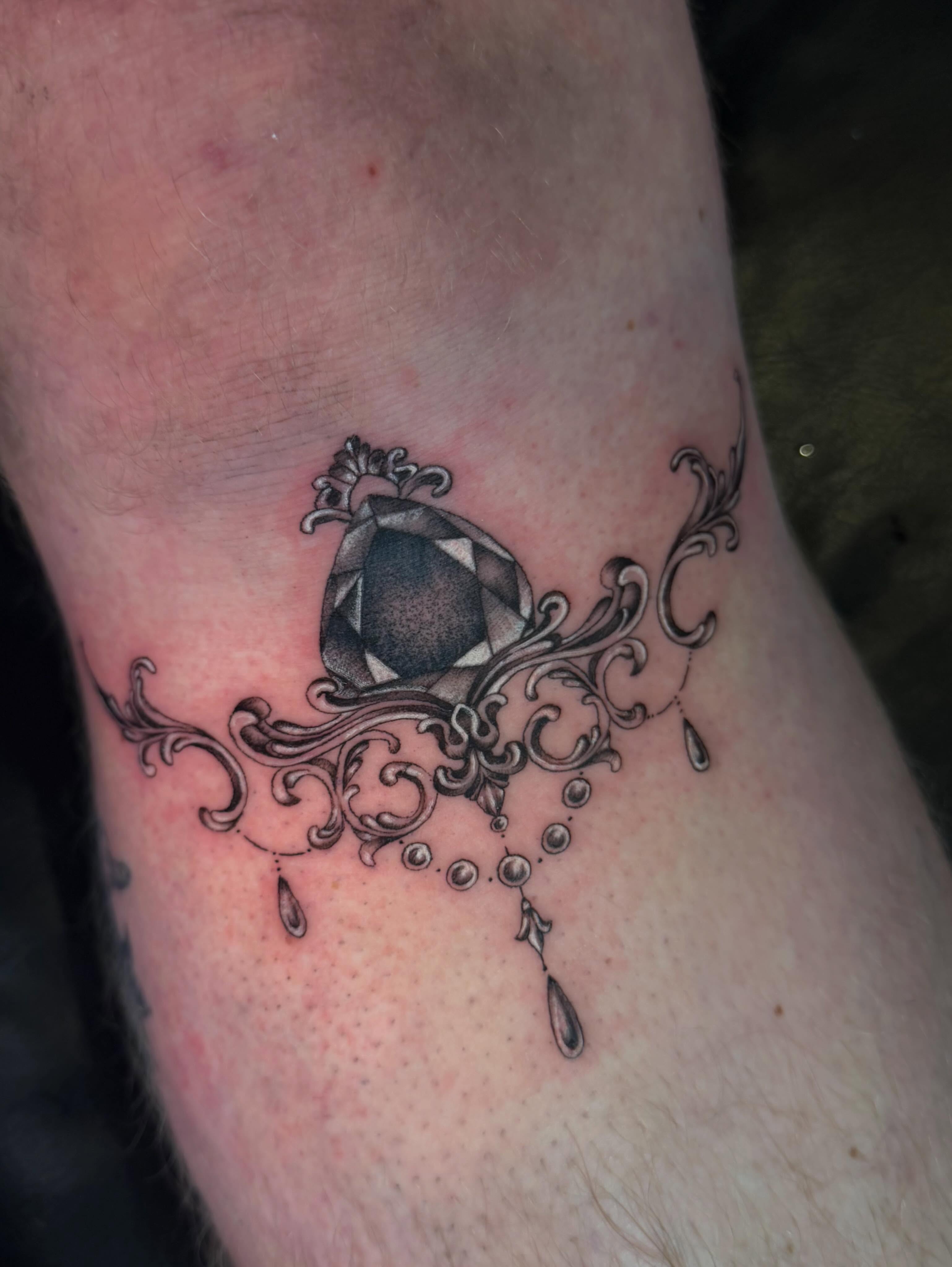 Tattoo by @ava_defalco — black_and_grey, ornamental