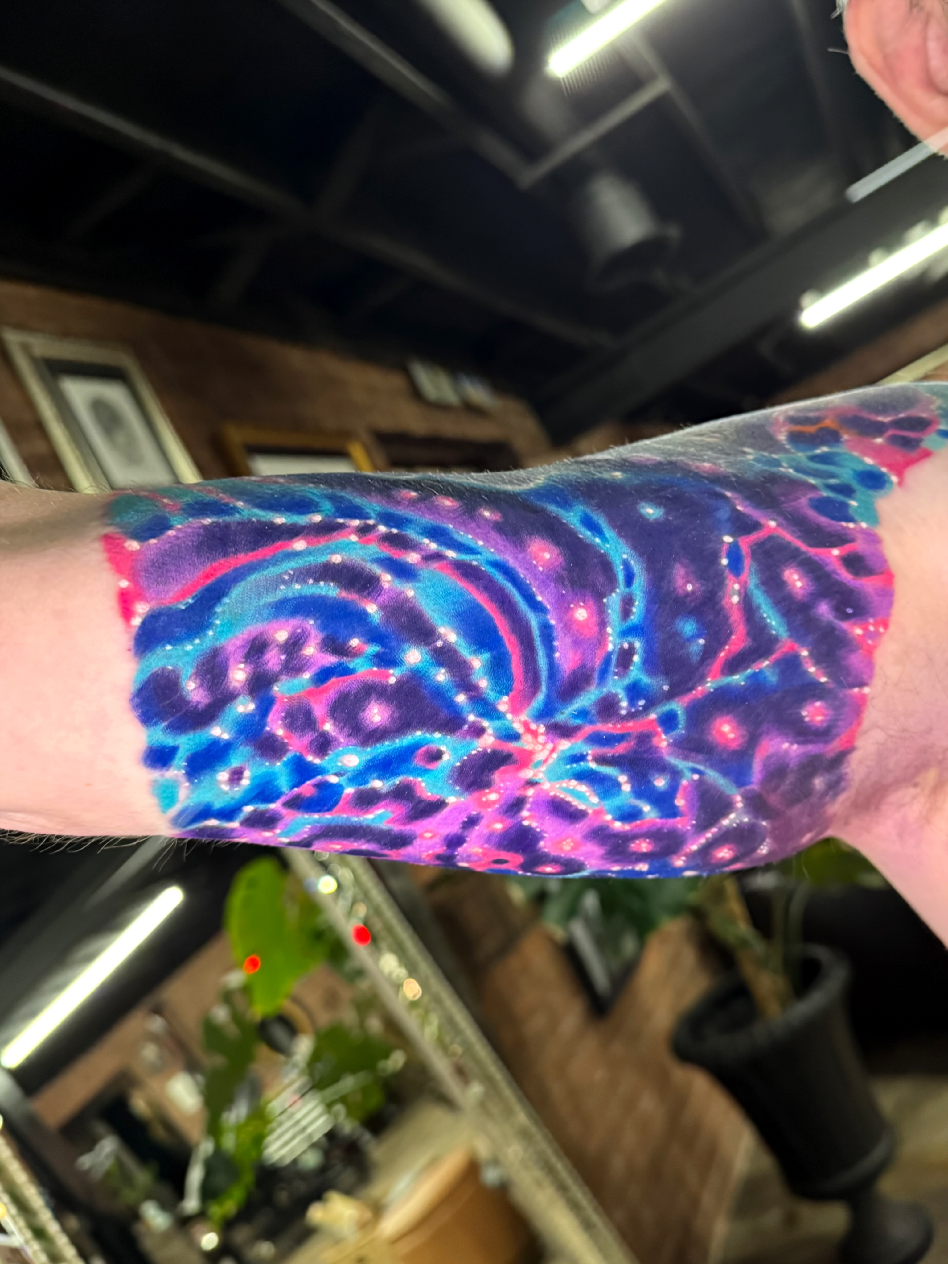 Tattoo by @scuba.steve.tattoos — dotwork, surrealism