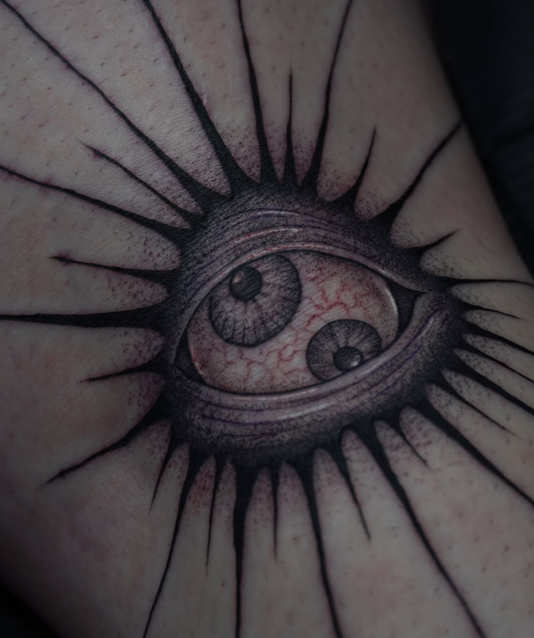 Tattoo by @no_caps_tattoo — black_and_grey, dark_realism