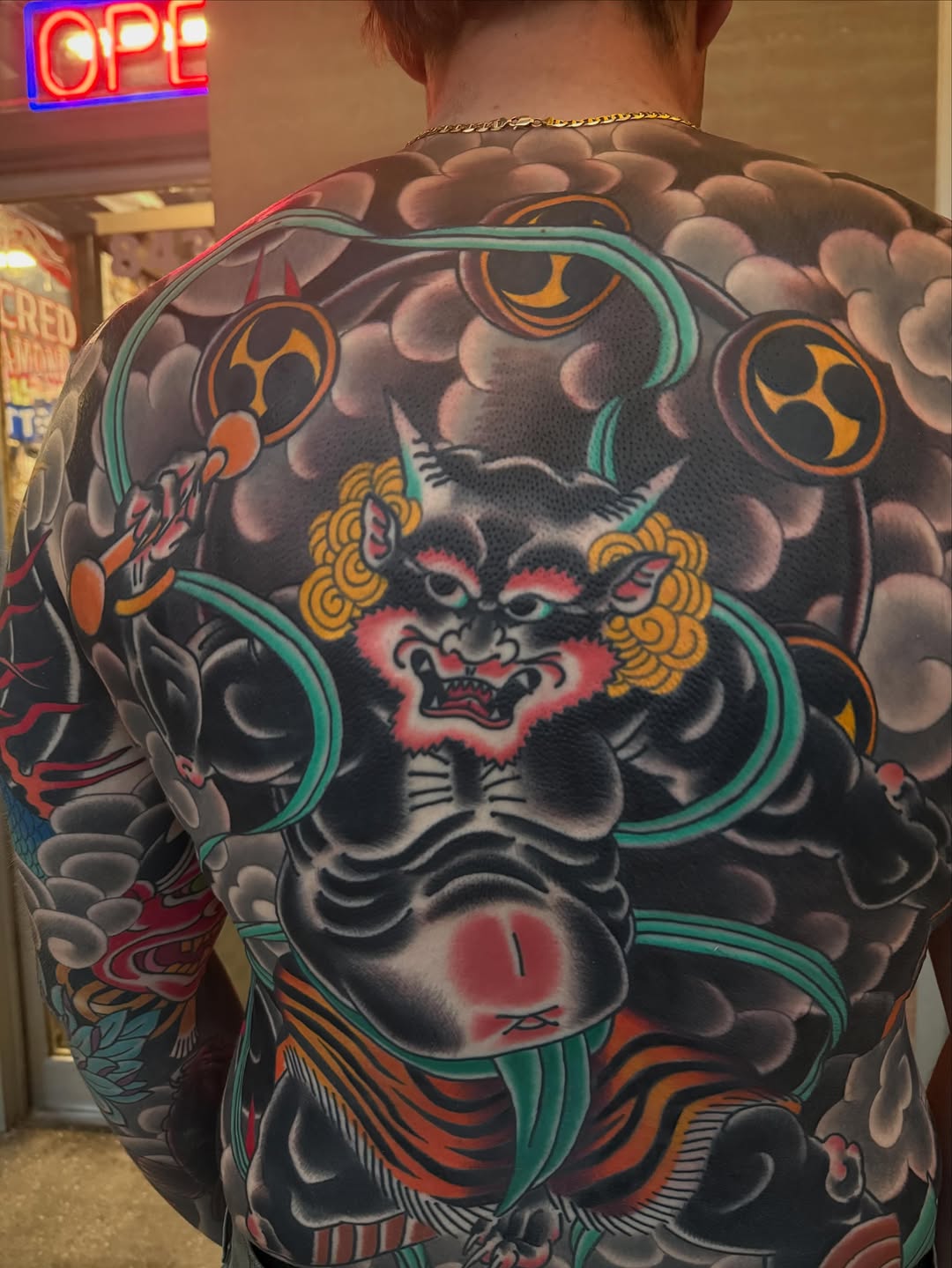 Japanese tattoo on the back by Mike Diamond