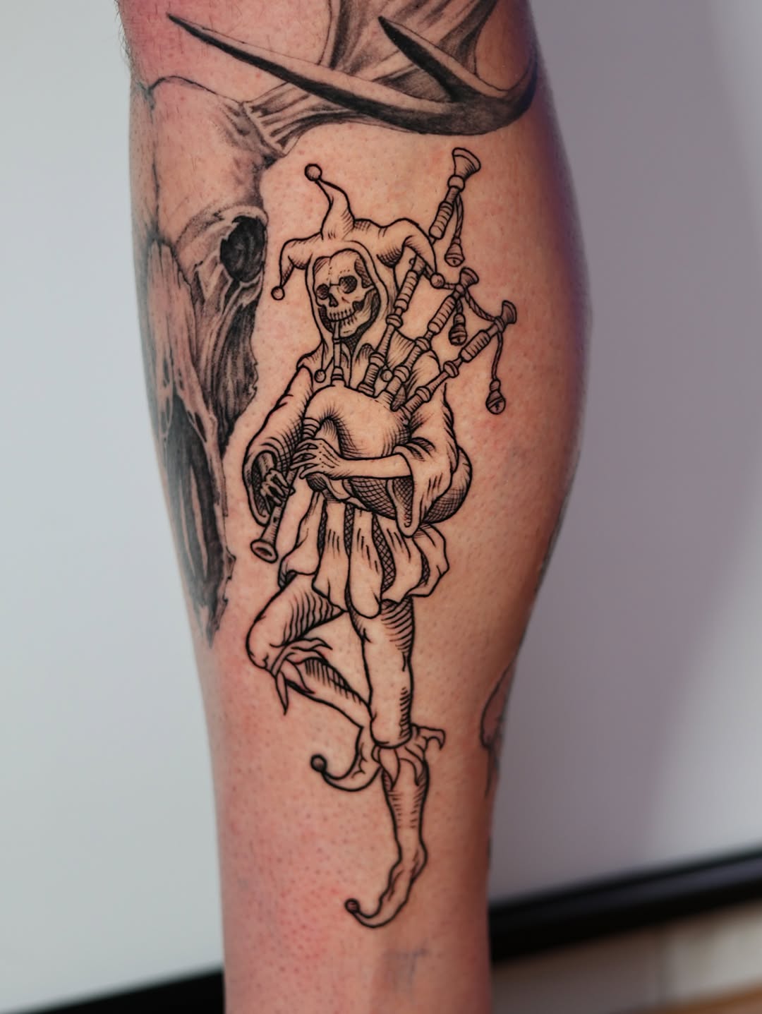 Tattoo by @jpg_tattoo — blackwork, illustrative