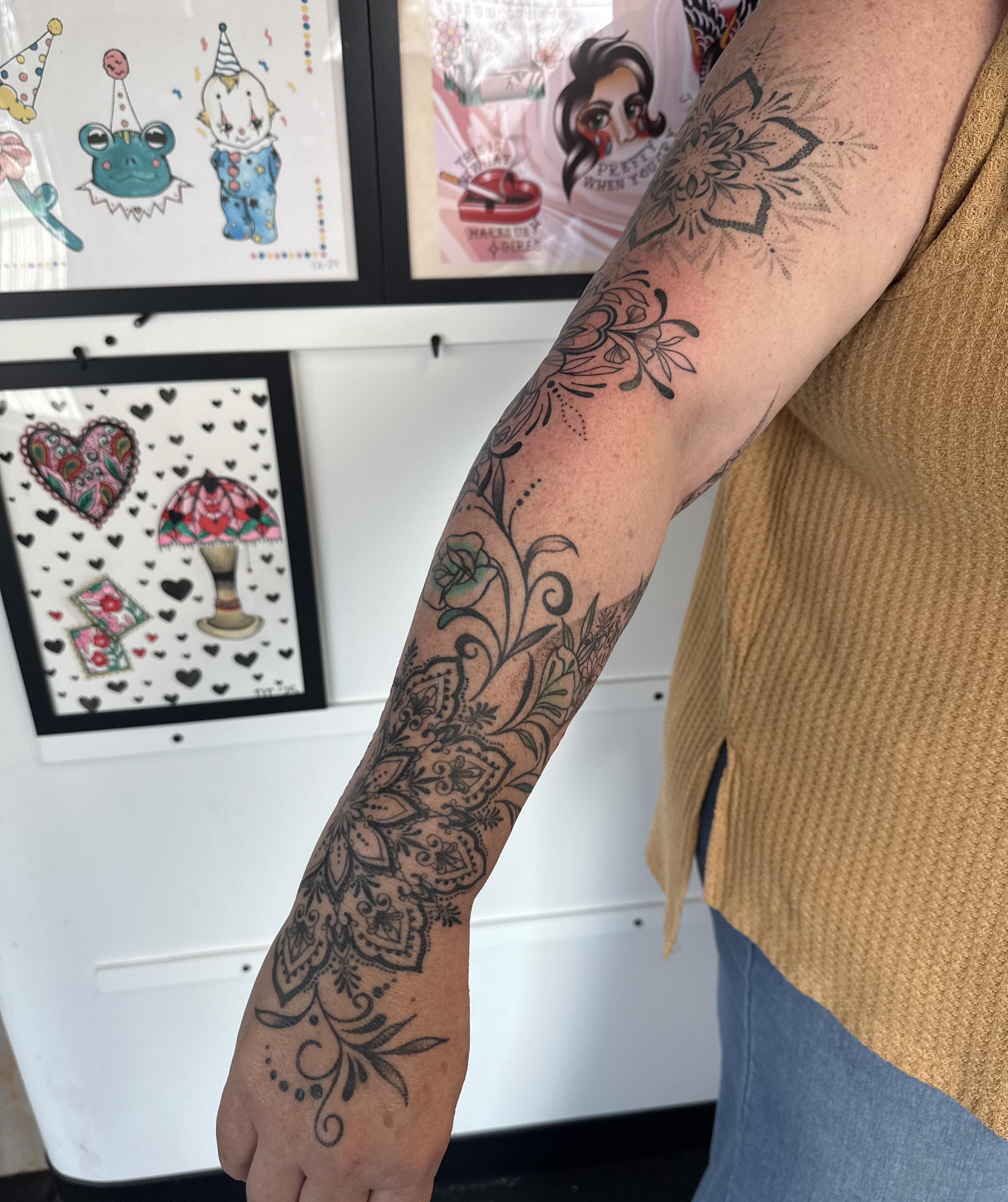 Tattoo by @inkedbydelaney — dotwork, ornamental
