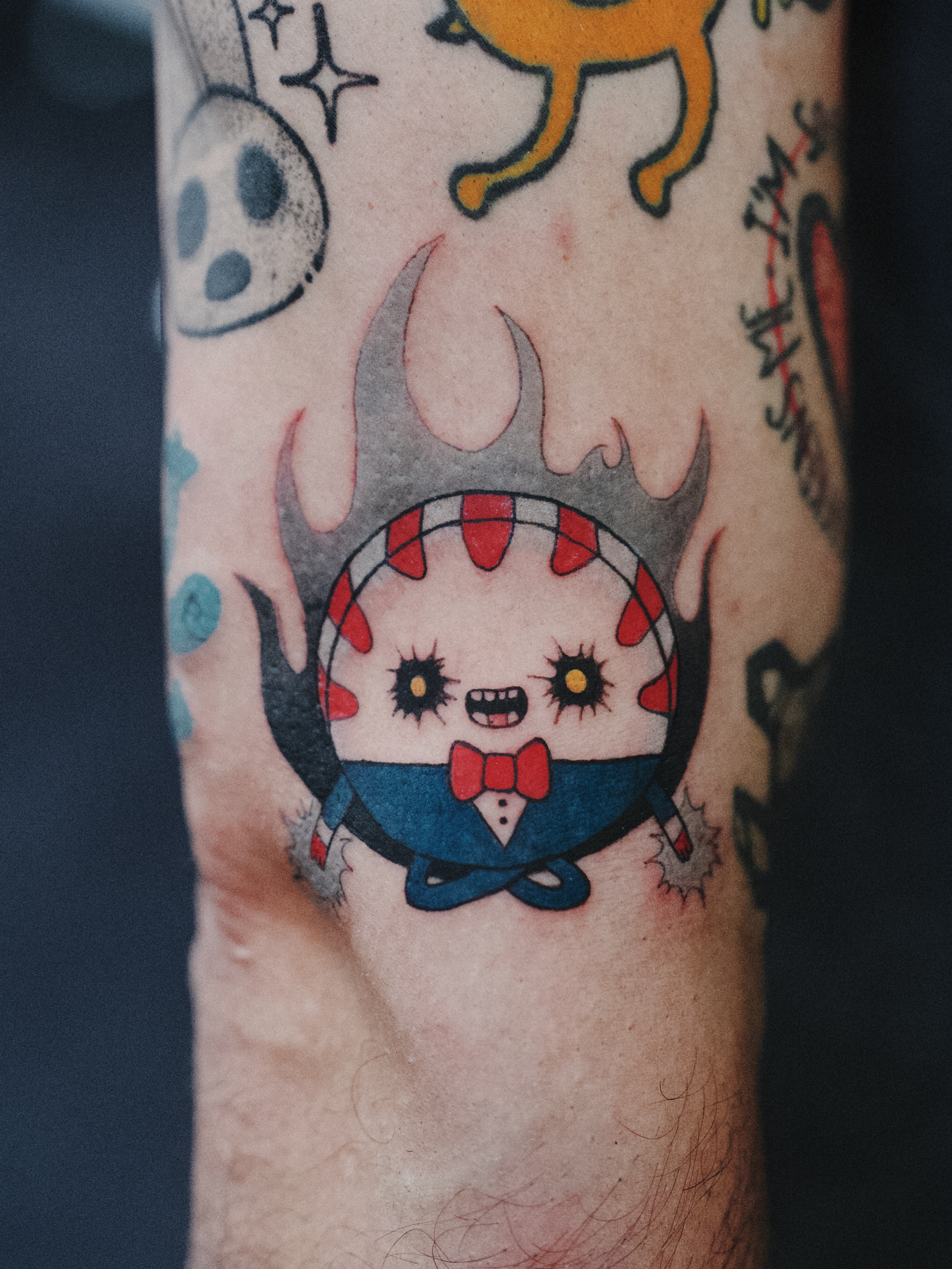 Tattoo by @umbra.inks — dotwork, anime