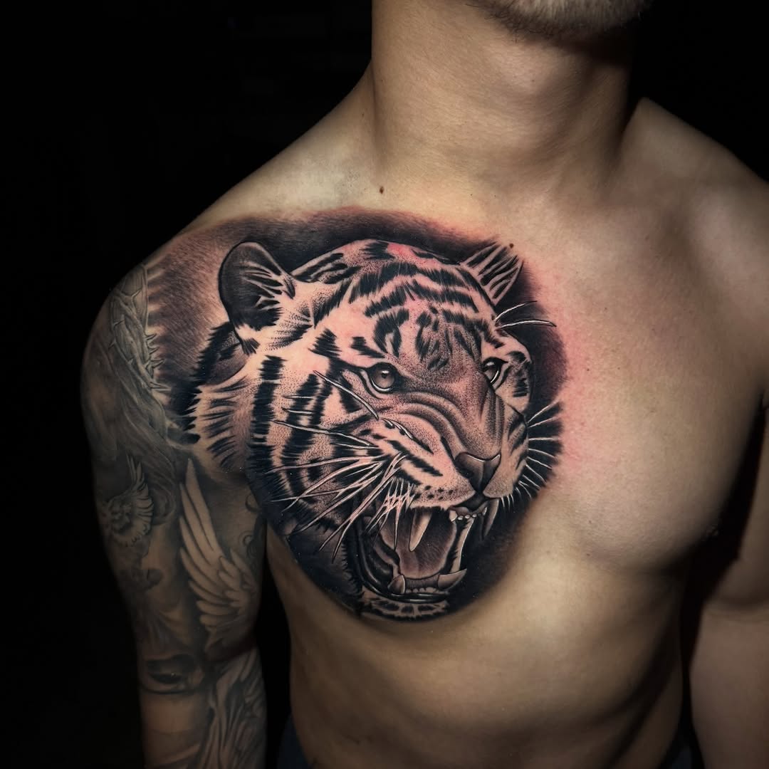 Tattoo by @dome_tats — realism, black_and_grey
