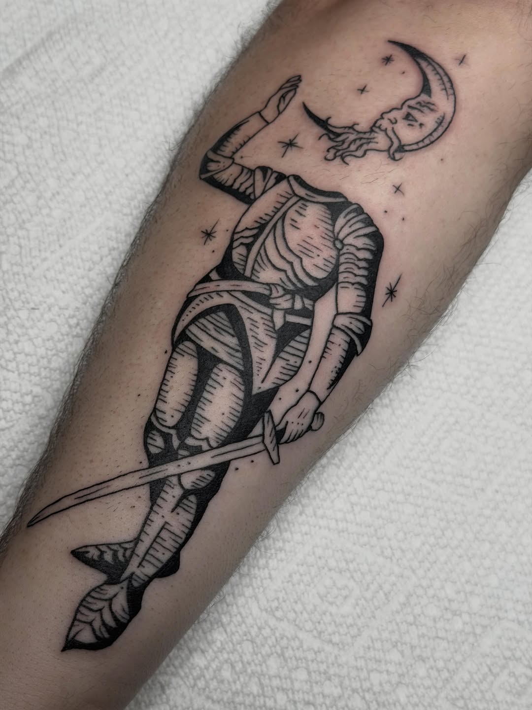 Tattoo by @aprilflowerstattoo โ blackwork, illustrative